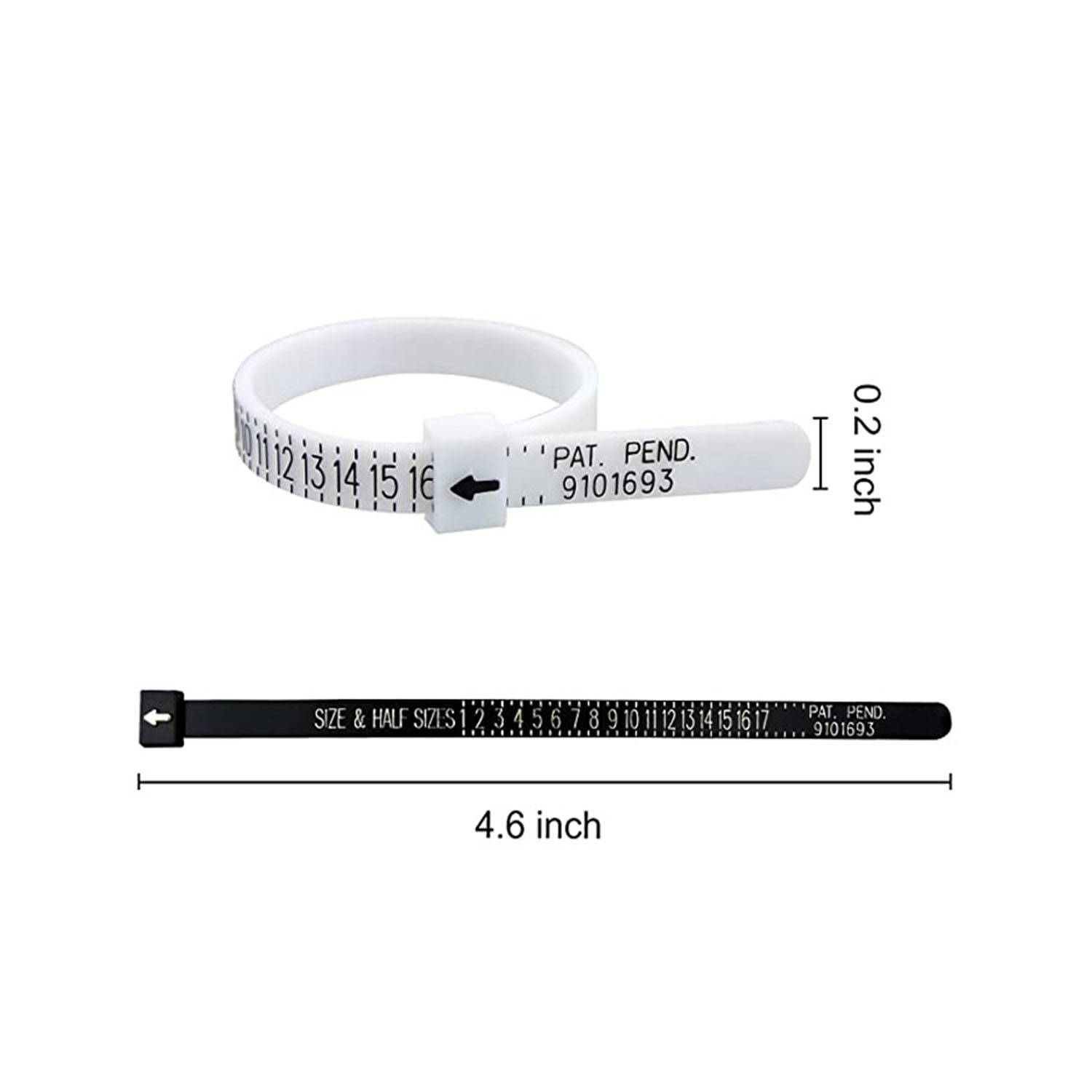Measuring Set Reusable Finger Size Gauge Measure Tool 7