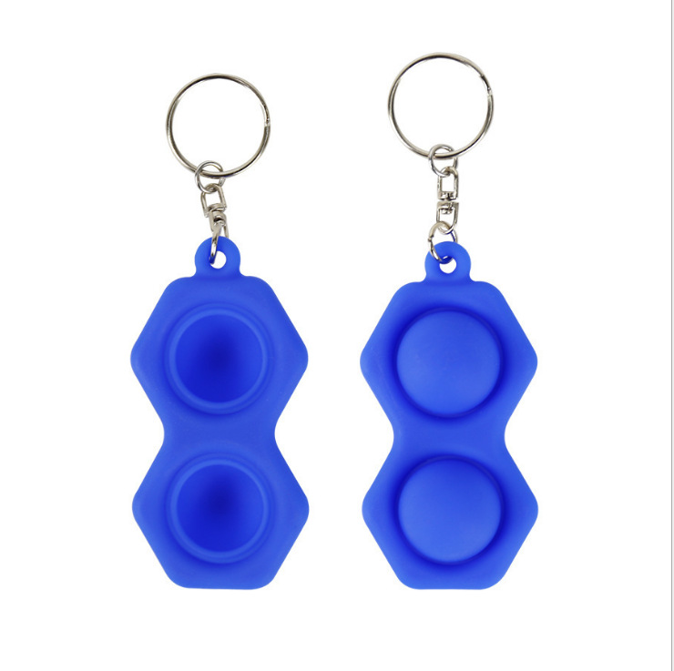 Octagon 2pcs Bubbles Simple Sensory Keychain Fidget Toys 4