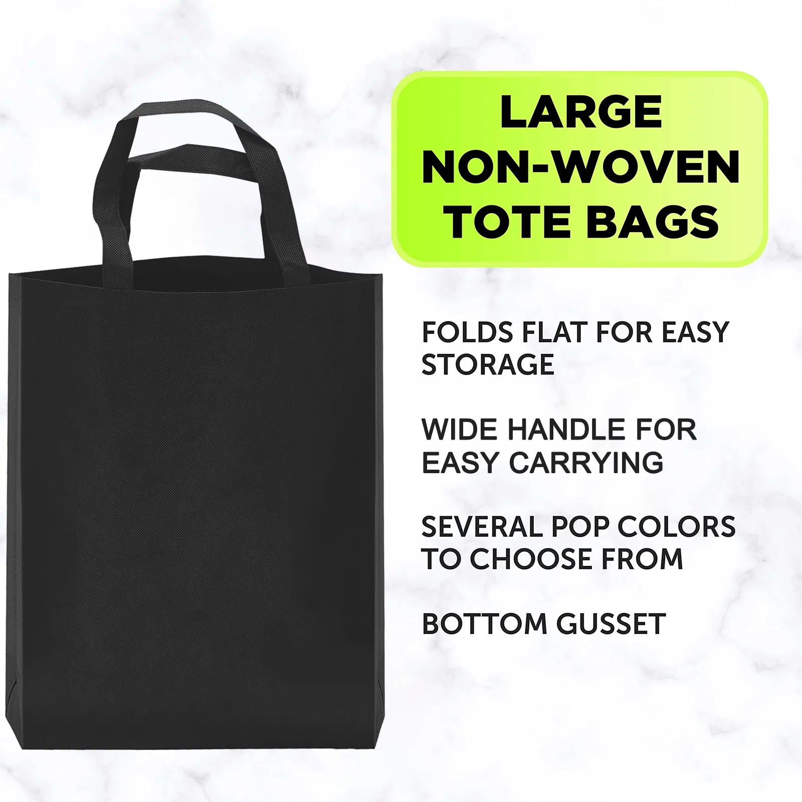 Kitchen Reusable Grocery Gift Tote Bag Bulk Large Capacity 3