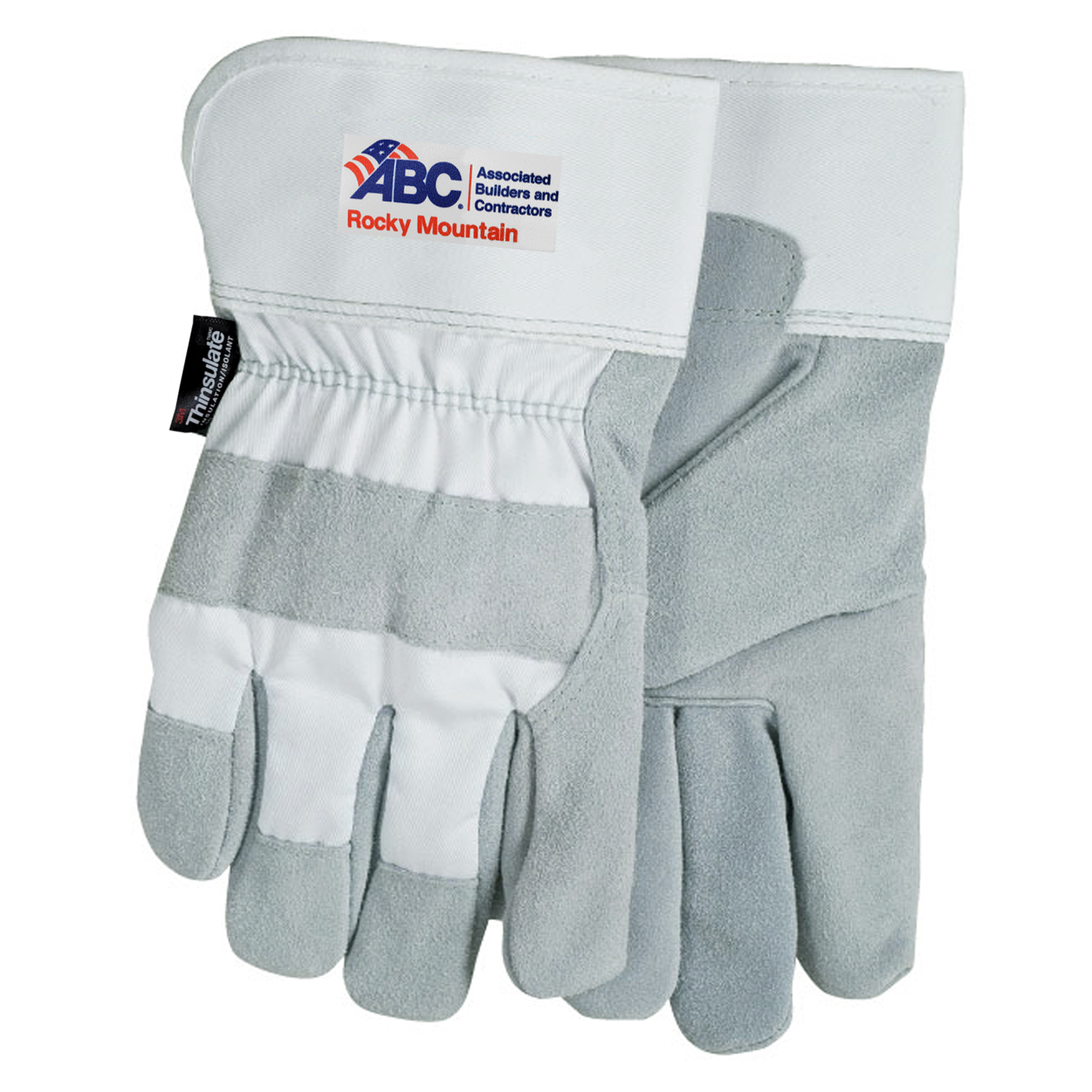 Waterproof White Suede Cowhide Leather Gloves 3