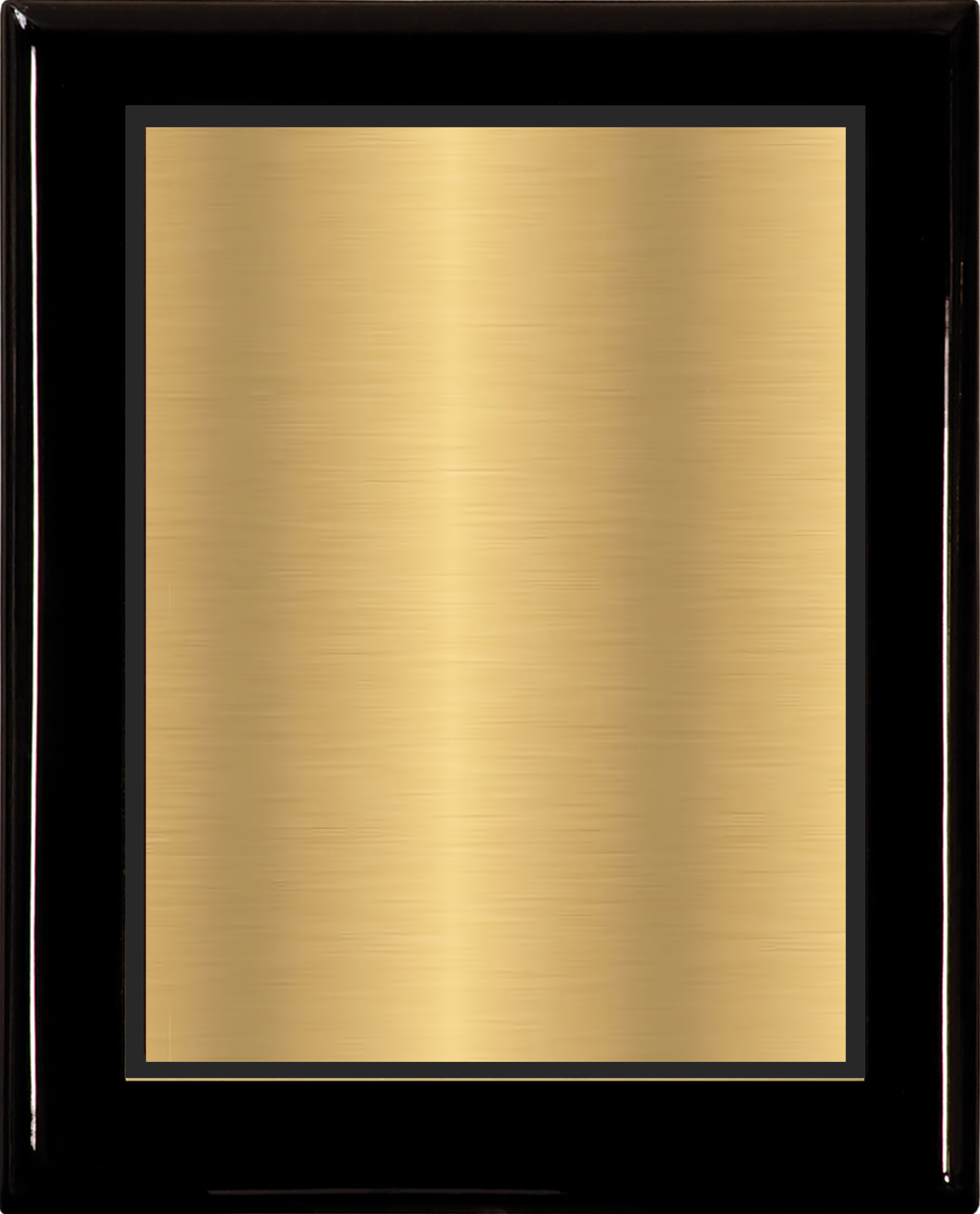 Black Piano Finish Wood Plaque w/Double Engraved Plate 3