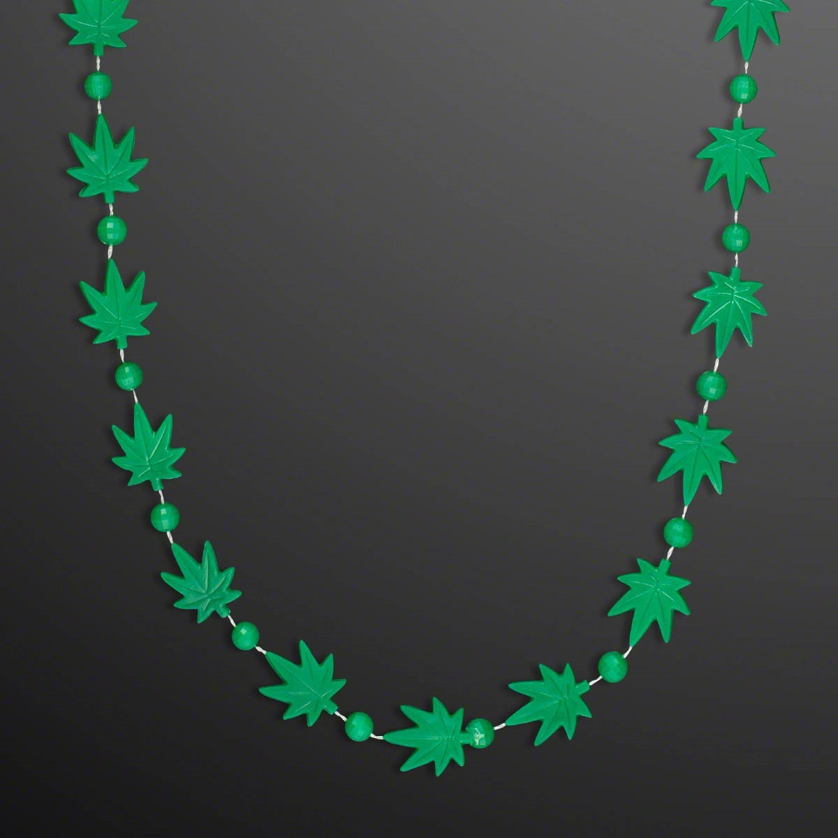 Weed Necklace Pot Leaf with Medallion (NON-Light Up) 5