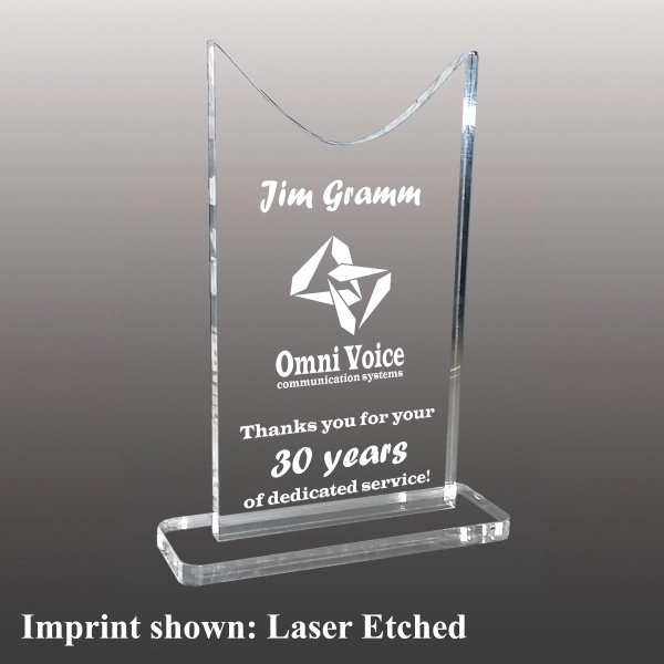 Stock Shaped Acrylic Award - Laser Etched