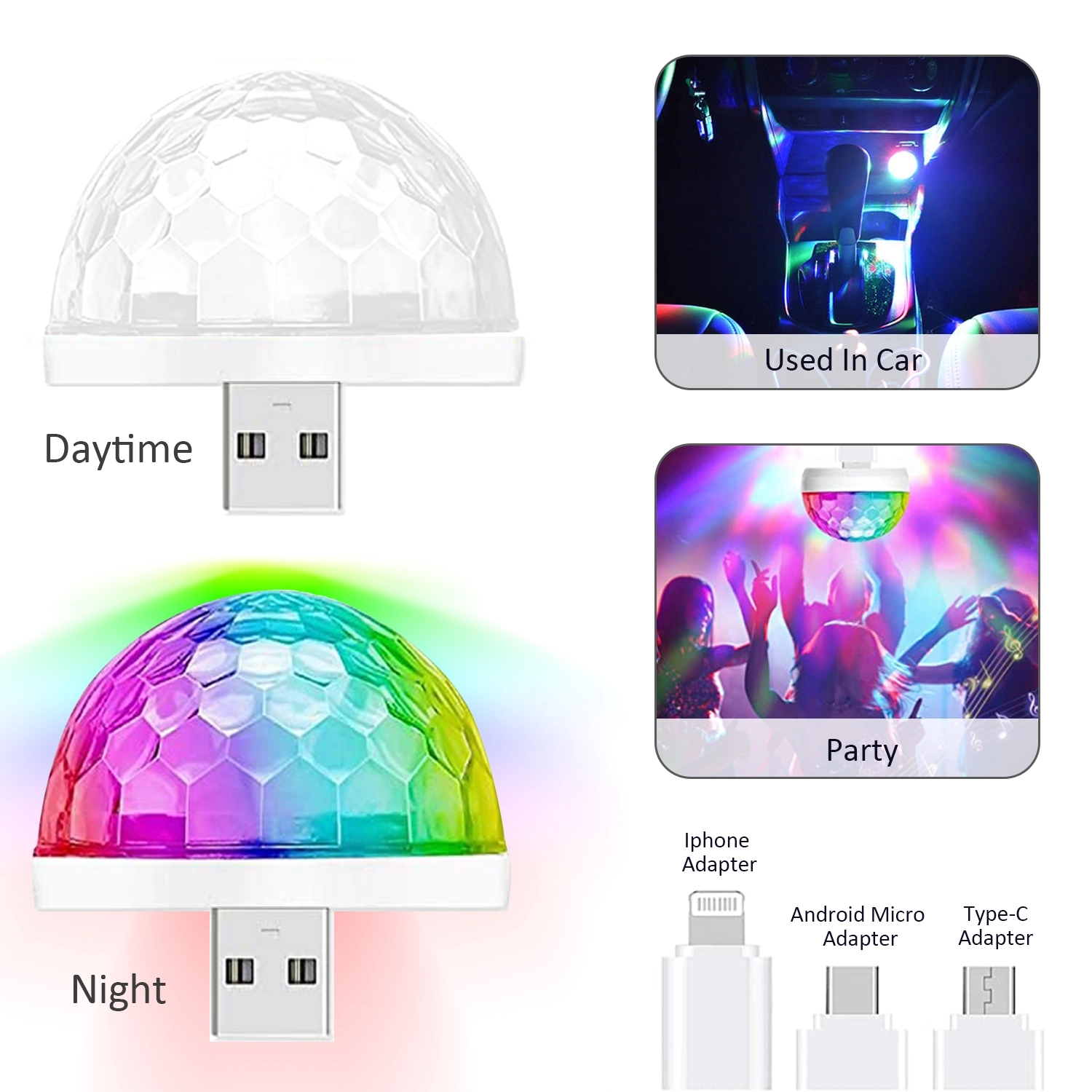 Usb Mini Disco Phone Light 3