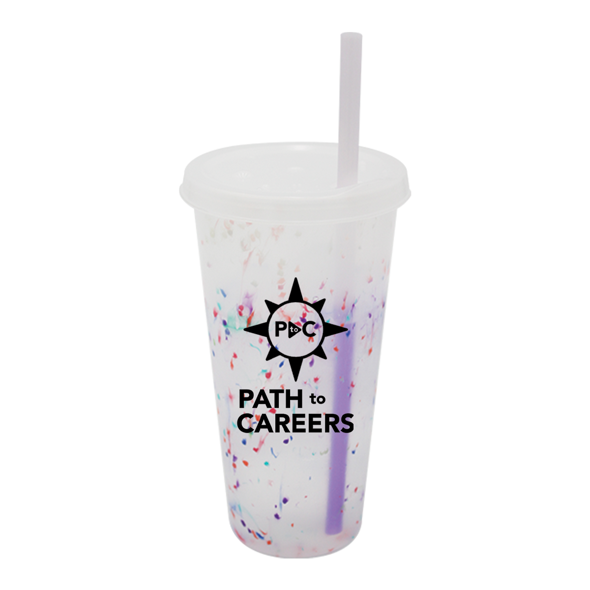 Mood™ 26 oz. Rainbow Confetti Tumbler with Lid and Straw 7