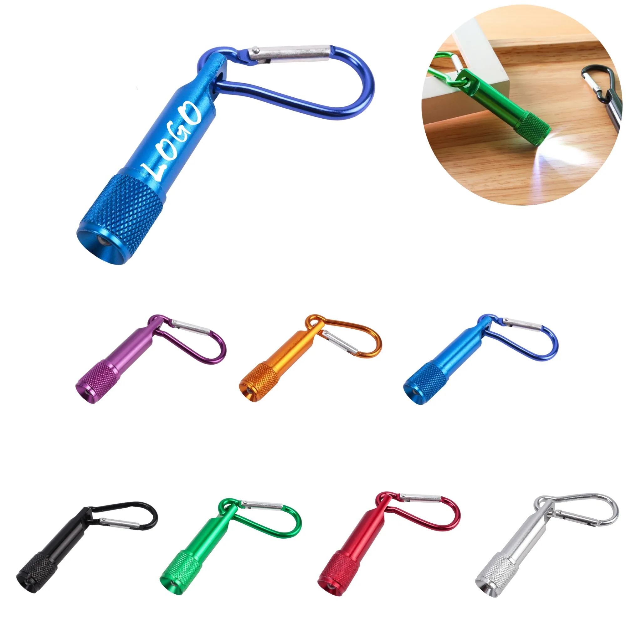Led Mini Flashlight Keychain With Carabiner 4