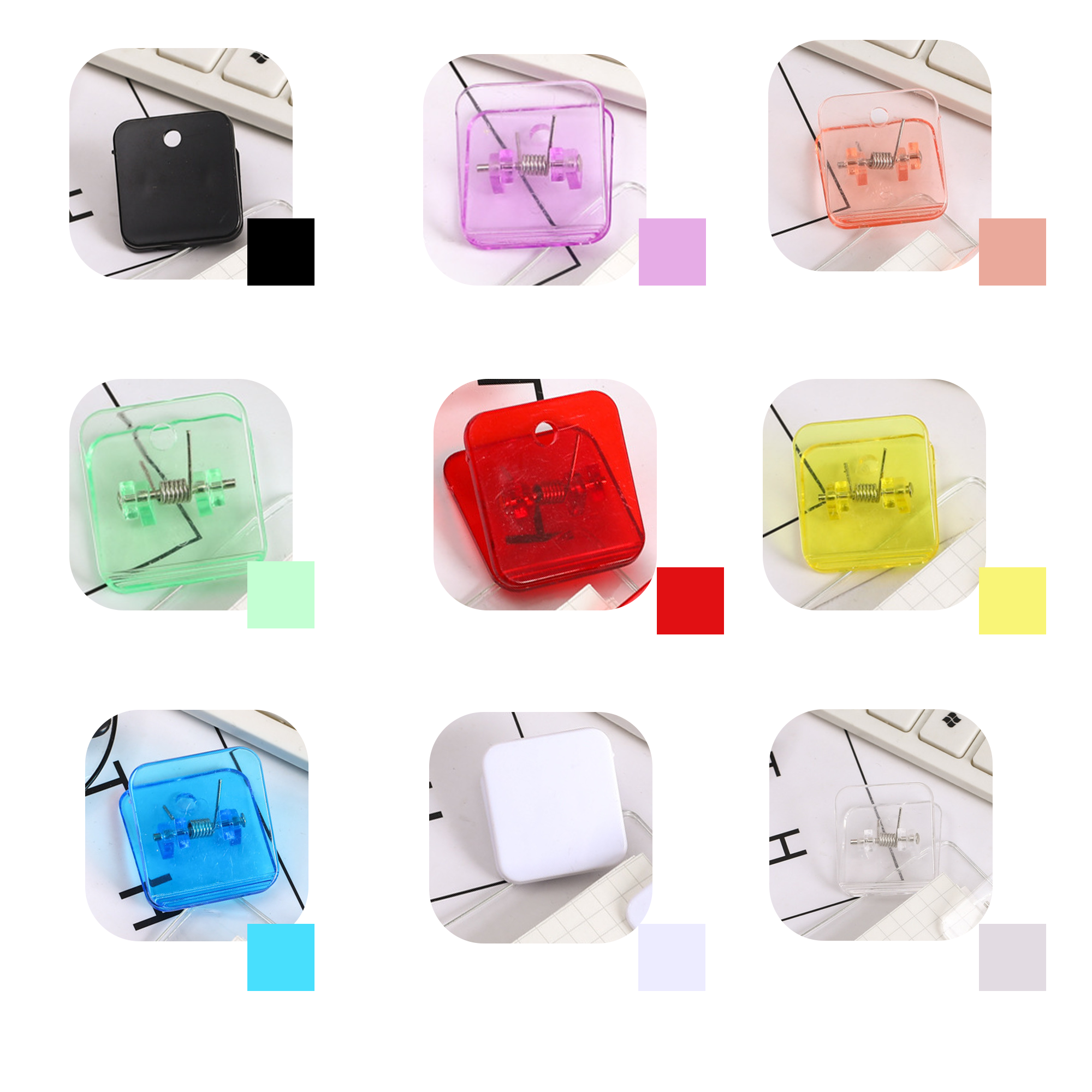 MOQ 20 PCS Acrylic Binder Clips for Office 2