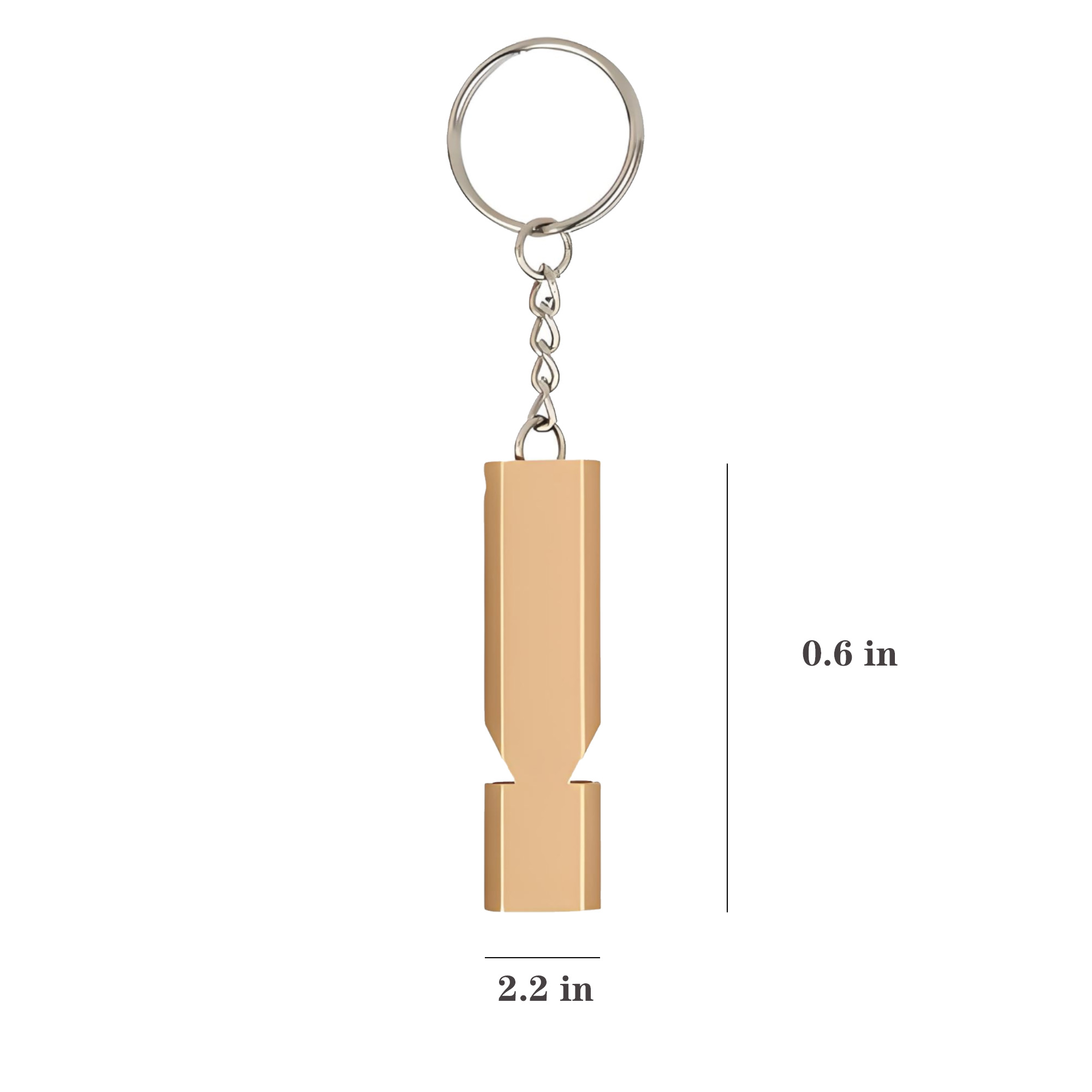 Aluminum Alloy Dual Frequency Whistle Keychain 4