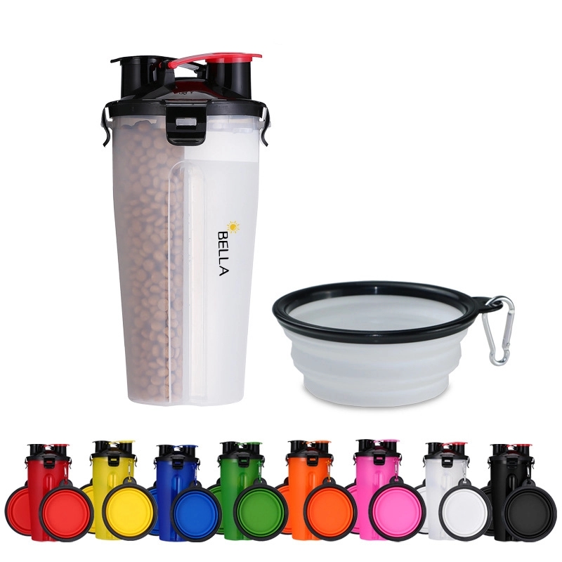 2 in 1 Folding Pet Feeder Water Bottle 8