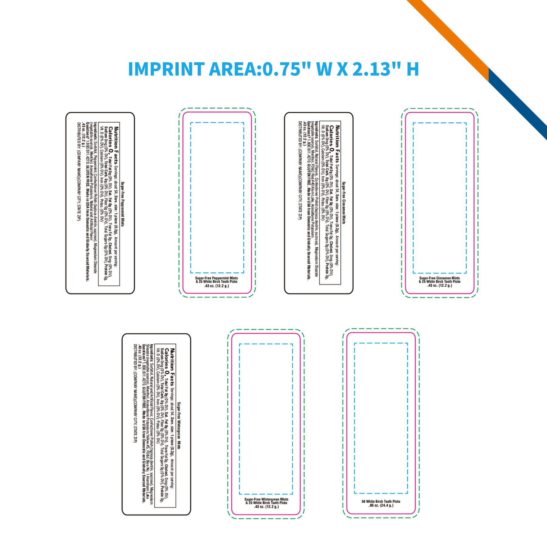 SnapPick Rectangular Flip Top Mints And Toothpicks 7
