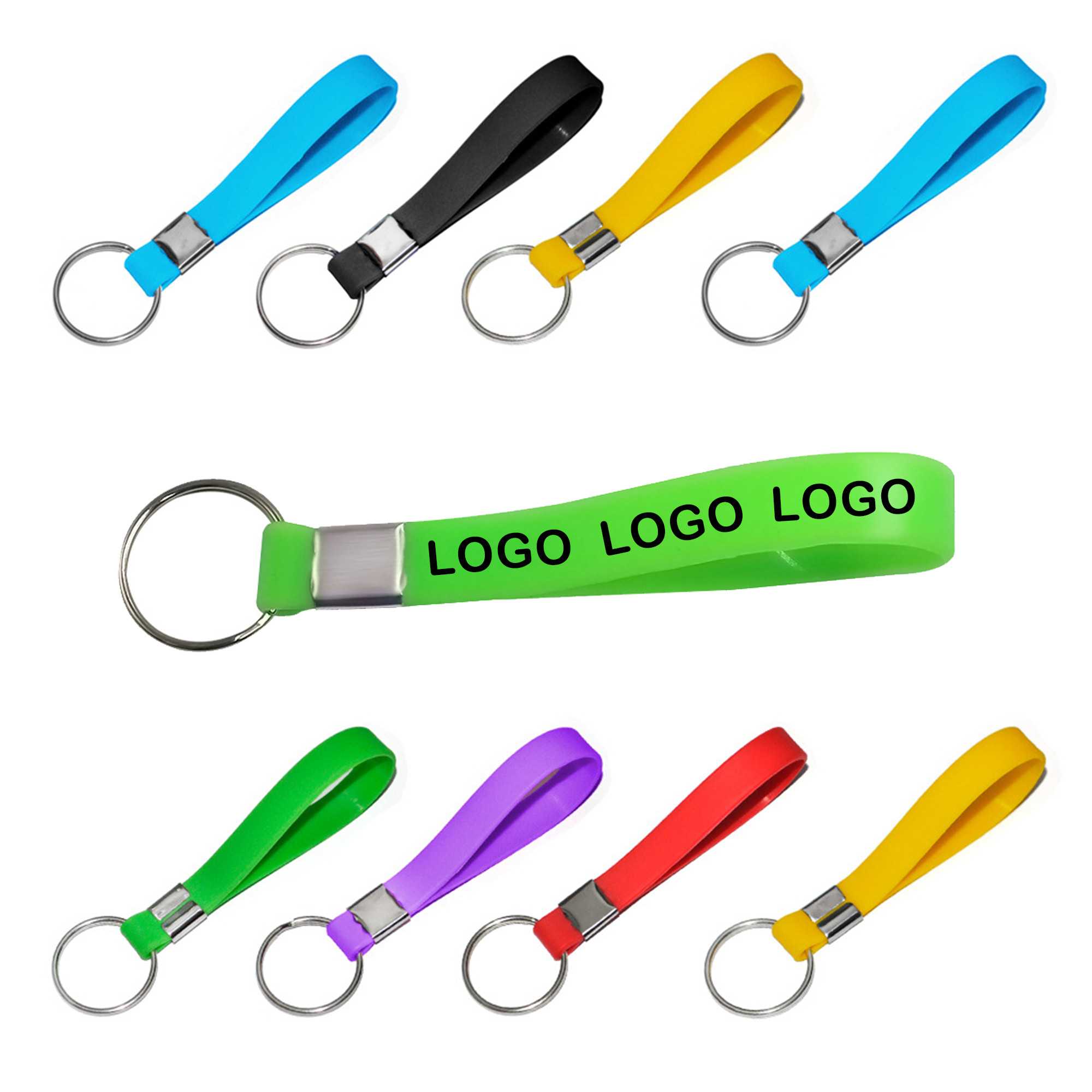 Flexible Silicone Key Chain with Ring 6