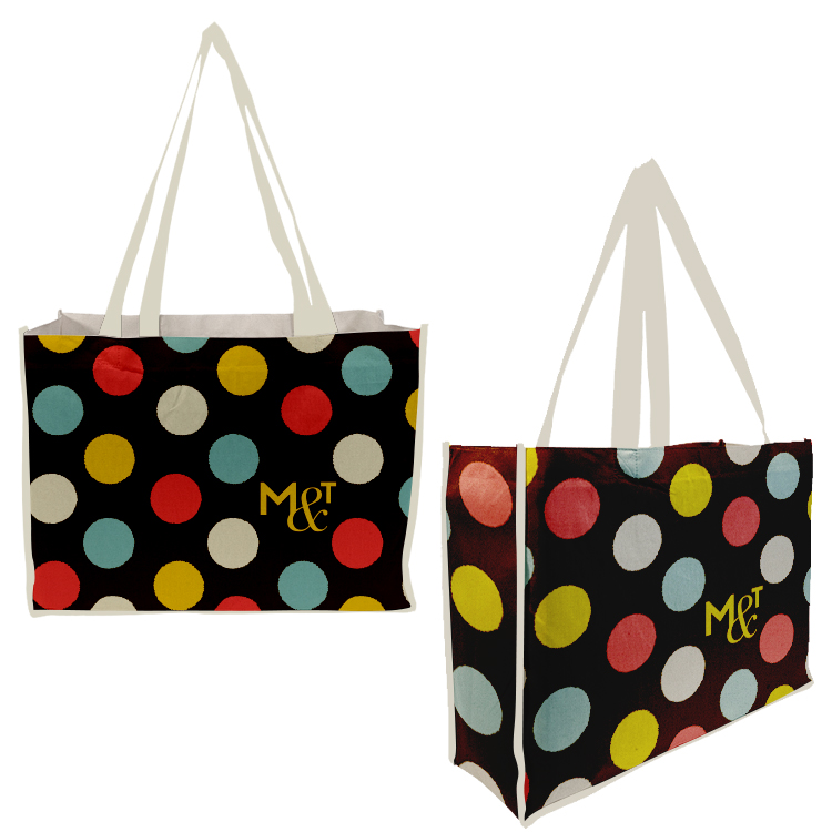 Full Side Gusset Vibrant Cotton Tote, custom tote bag with logo imprint 2
