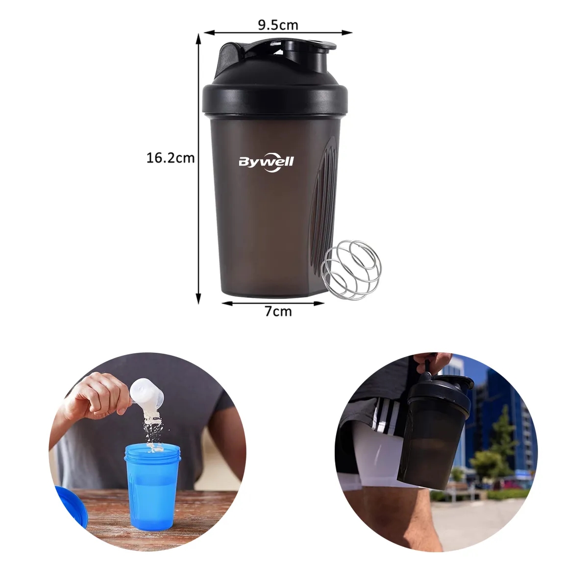 14oz Shaker Bottle Mixer Blender Cup 4