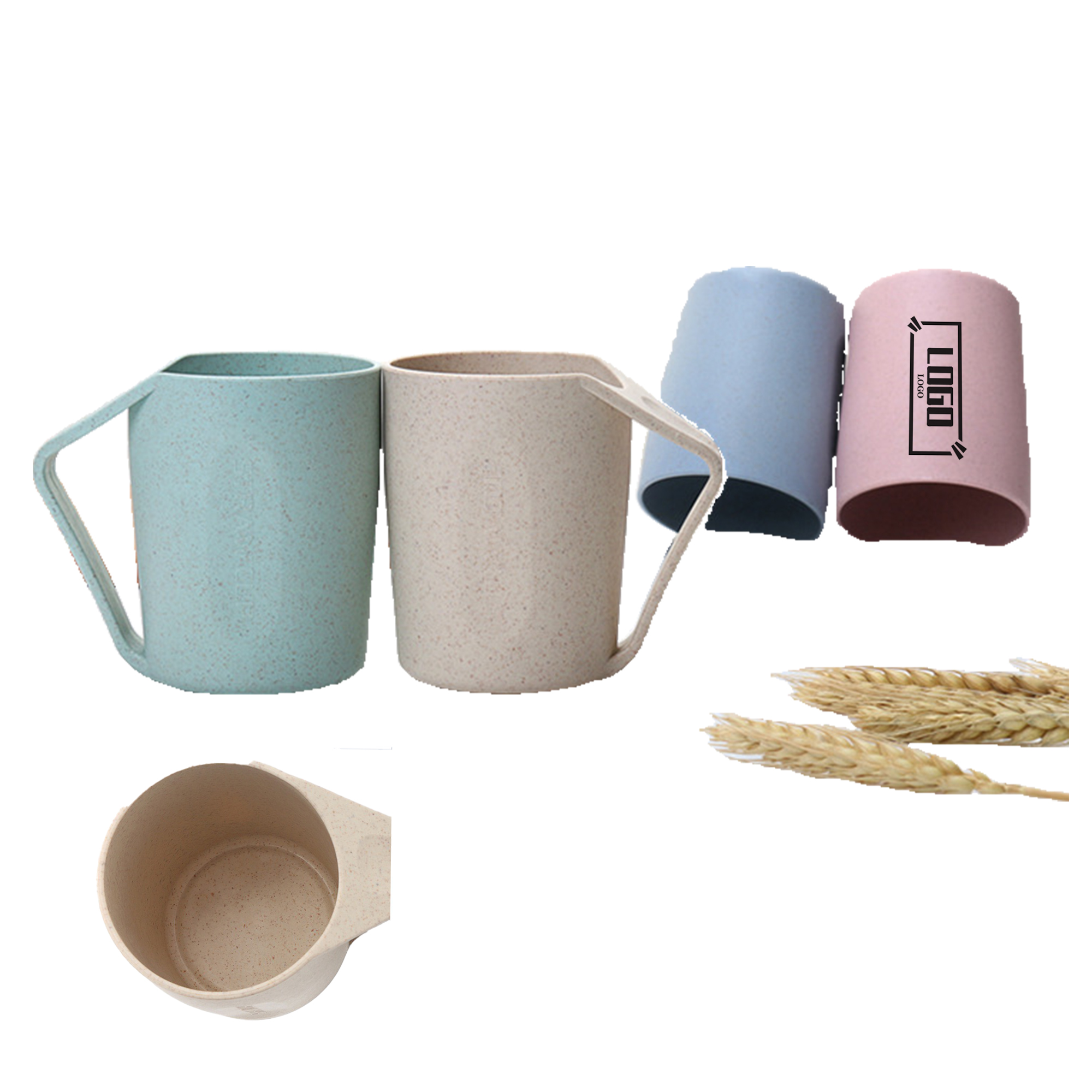 Sustainable Wheat Straw Bathroom Cup For Daily Oral Care 2