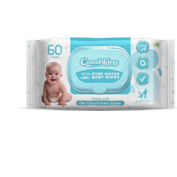 Baby Wipes - Un-Scented De-Chlorinated Water 60 Count 2