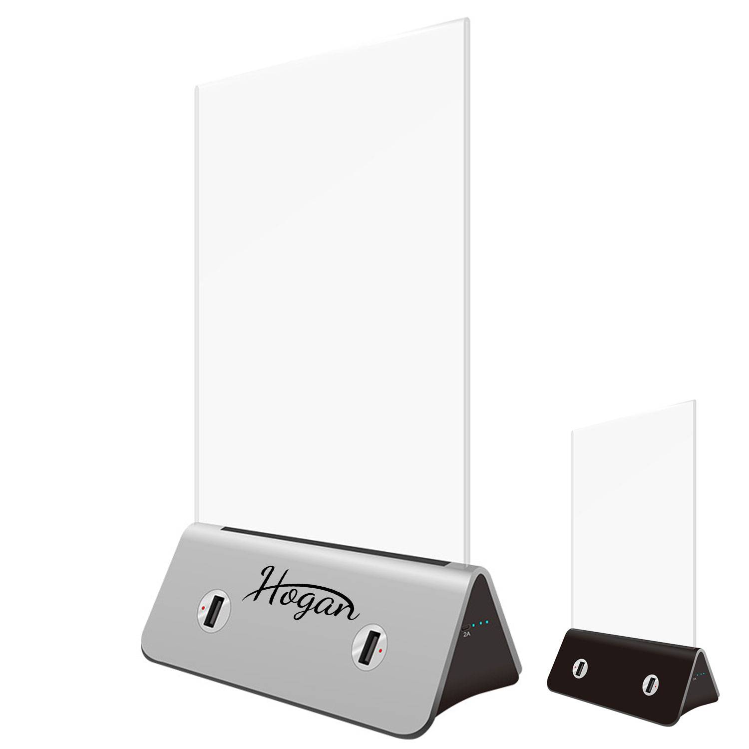 Custom USB Table Charger Tent Protable Menu Holder 1