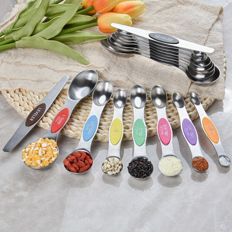Magnetic 8-IN-1 Dual Sides Measuring Spoons Kits 2