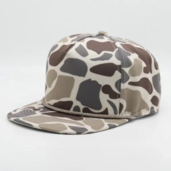 5-Panel A Frame Snapback Hat with Flat Bill and Custom Logo 1