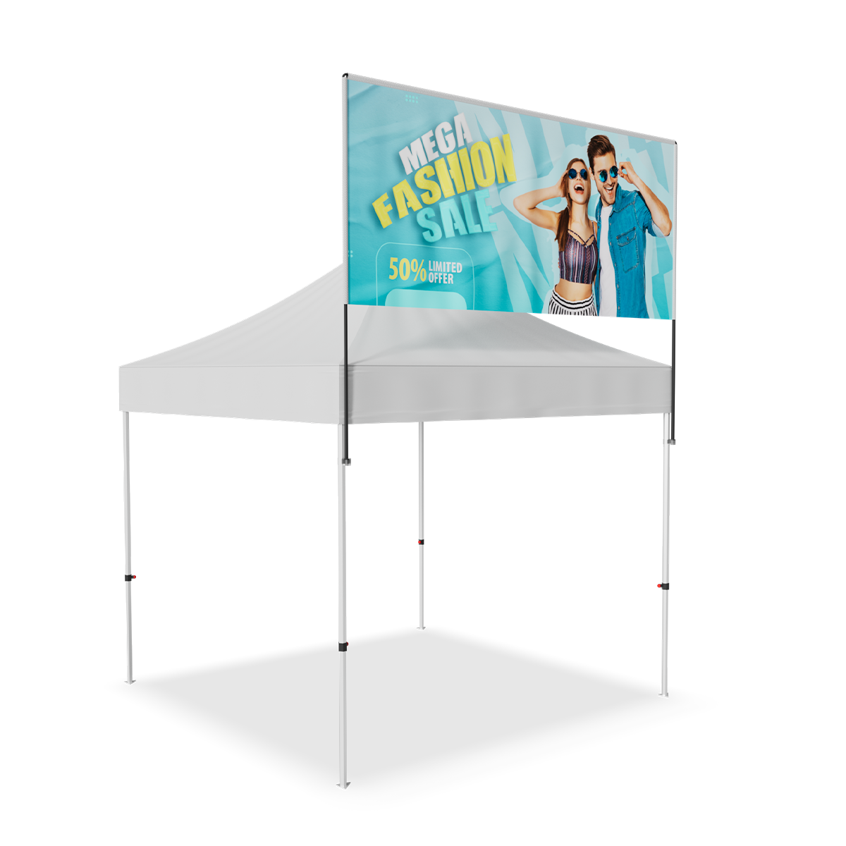 Square Tent Billboard Banner for 10'x10' Tent