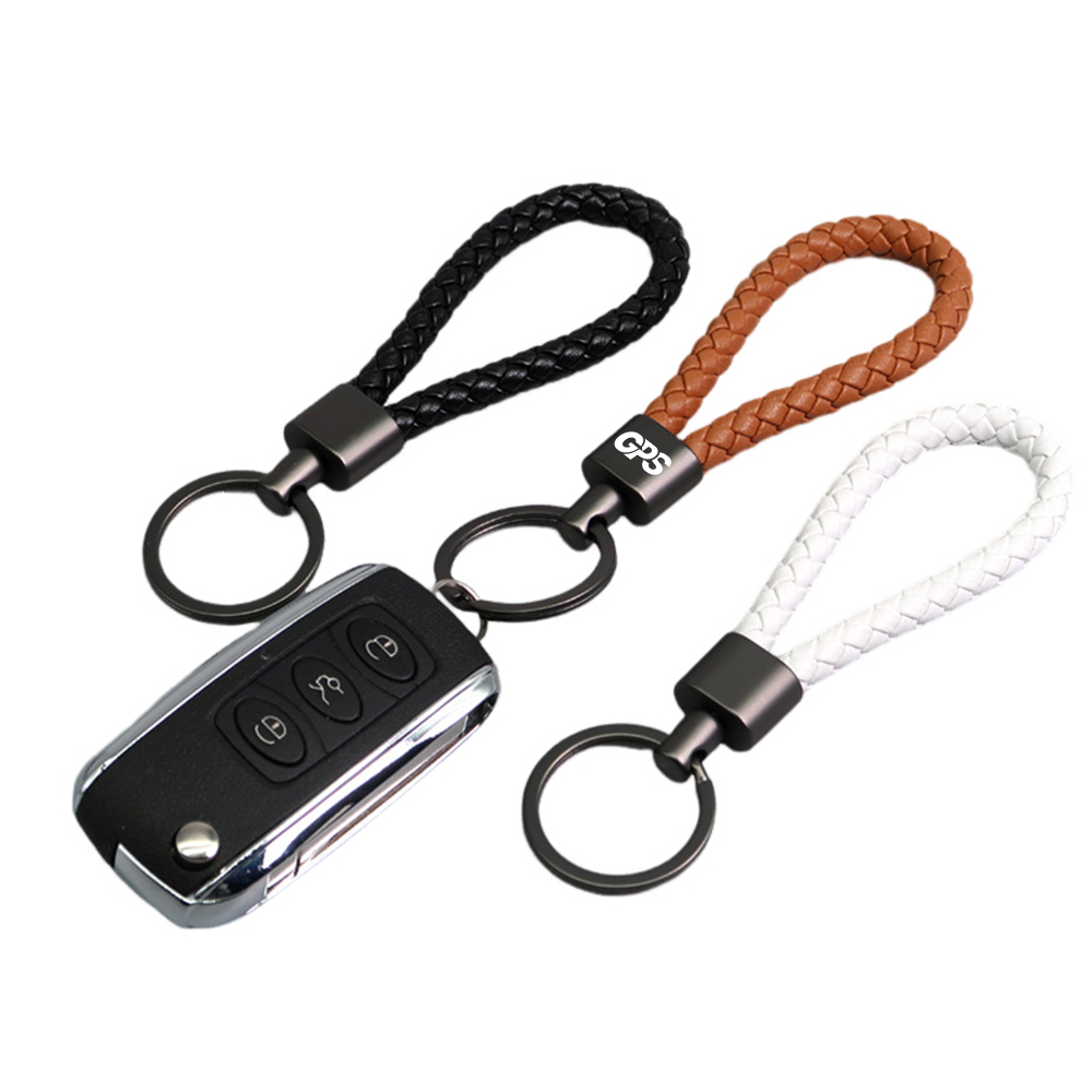 4 3/4 " Braided Woven Rope Rings Keychain 2