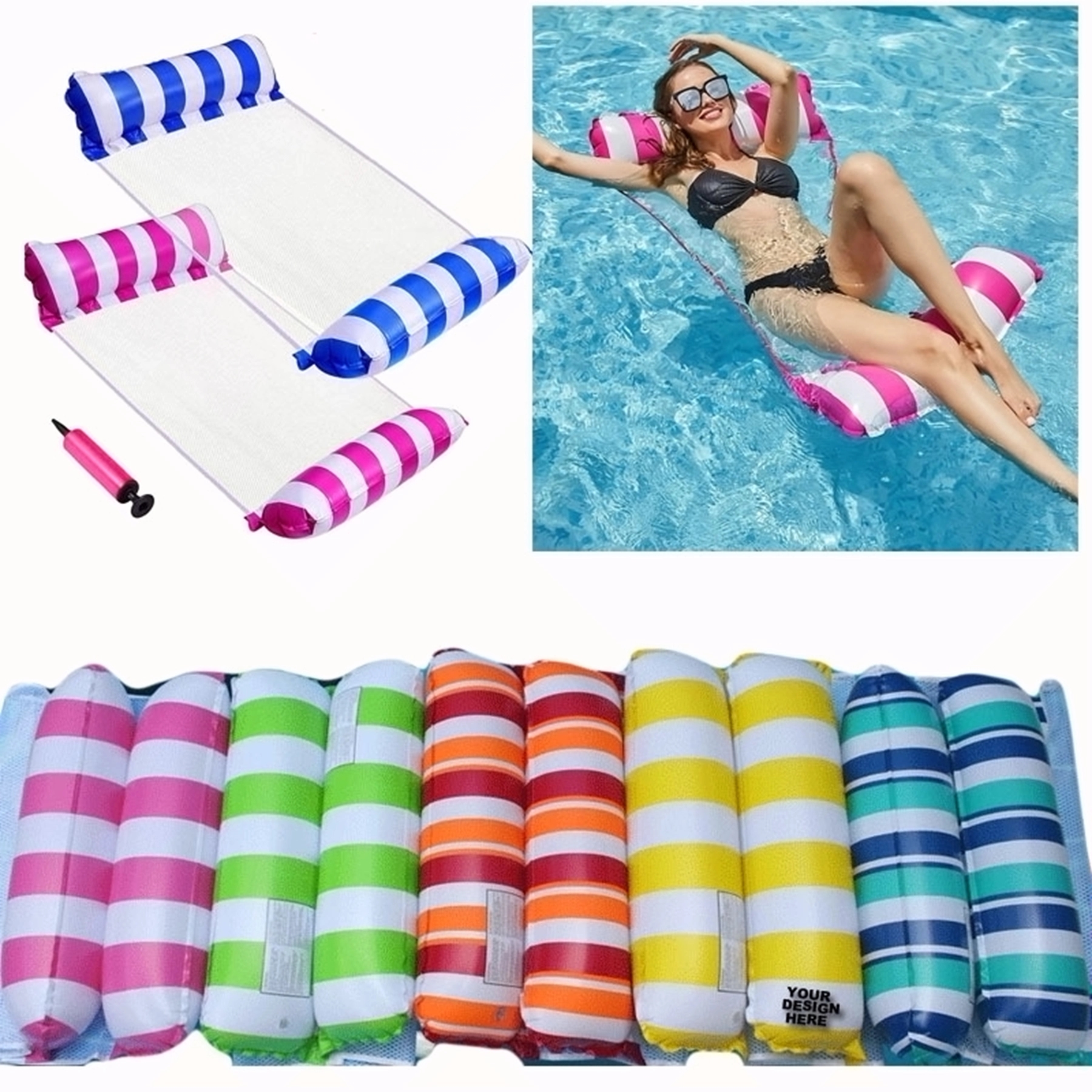 Inflatable Pool Float & Water Hammock 2