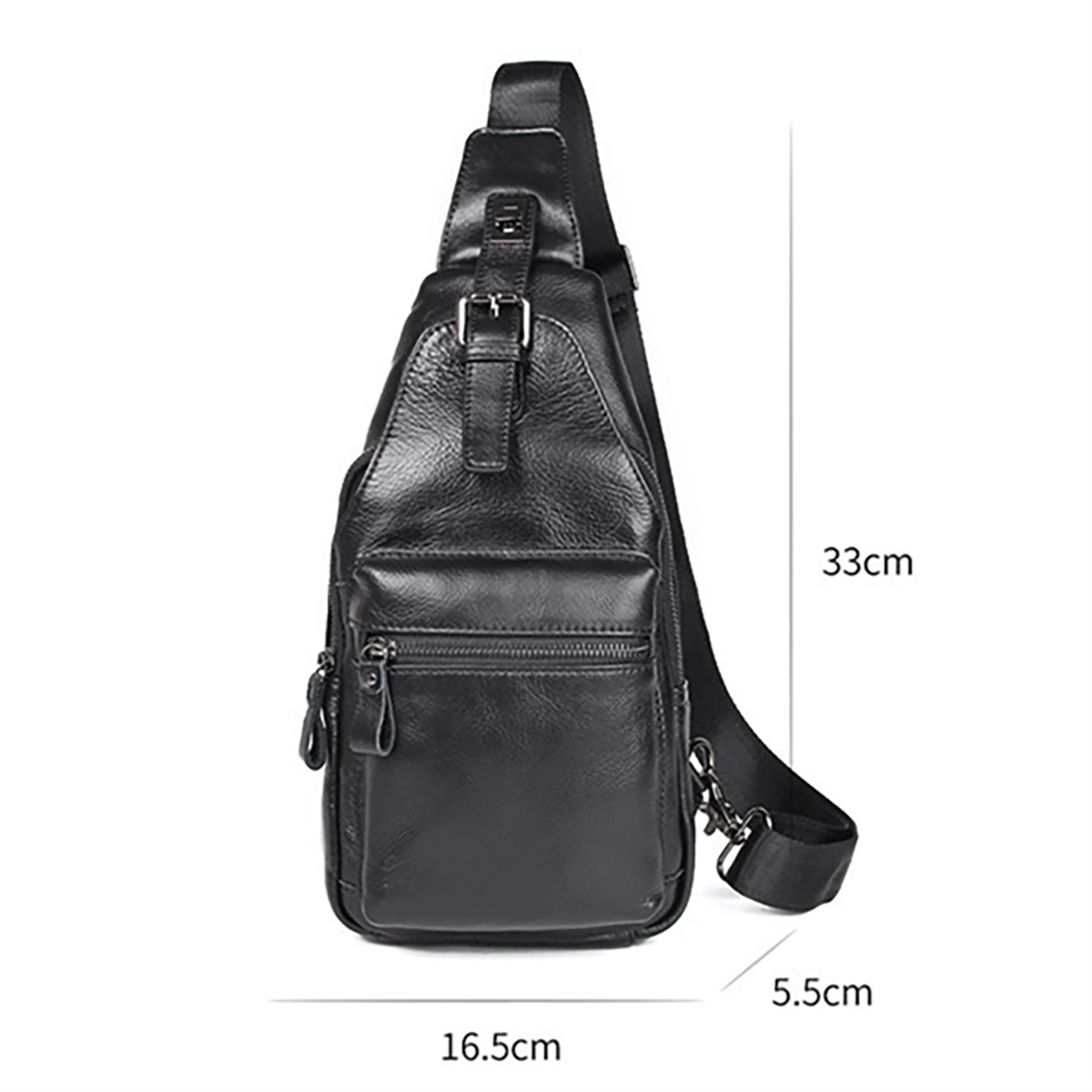 Vintage Leather Cross Body Chest Bag 4