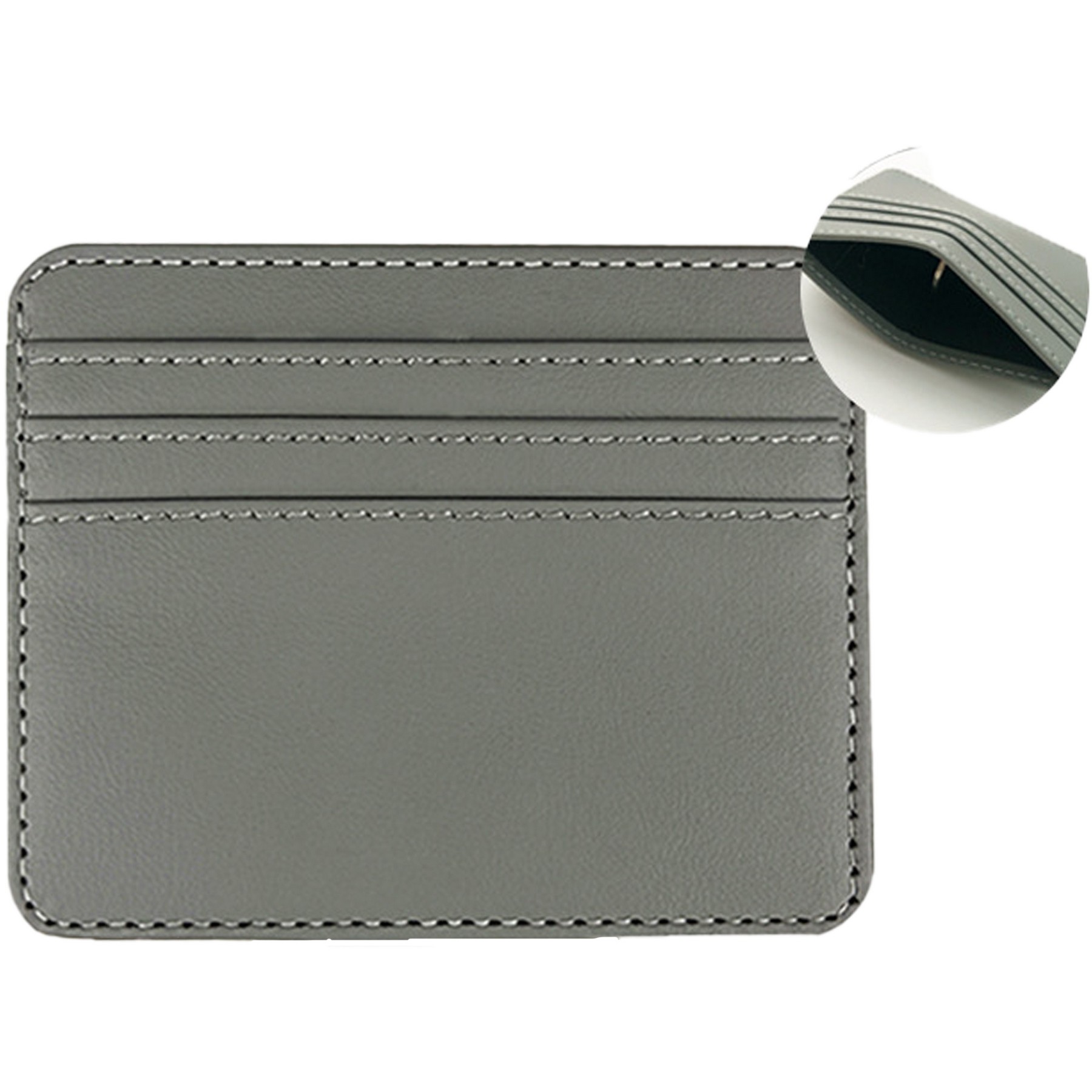 Leather Minimalist Wallet With Id Window Cover Credit Card Holder For Men & Women 2