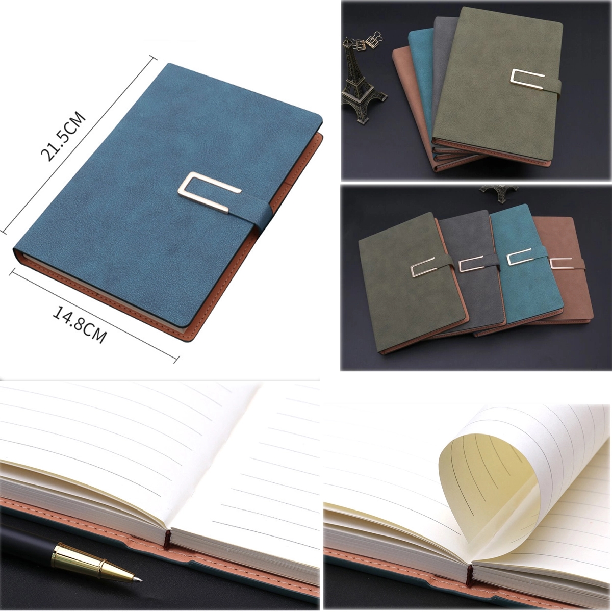 A5 Classic Journal Leather Writing Notebook with Pen/ Gift 3