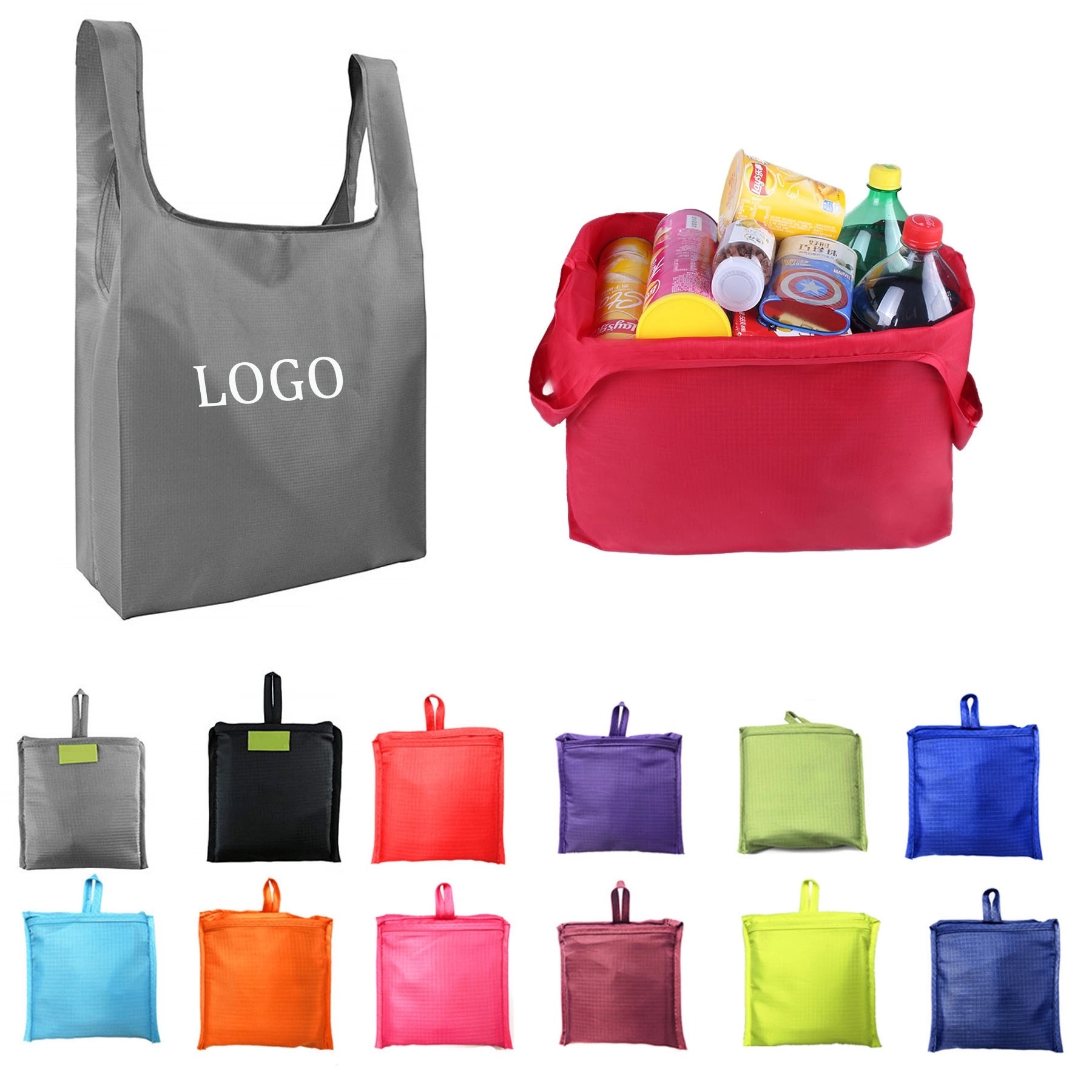 Portable Oxford folding tote shopping bag 1