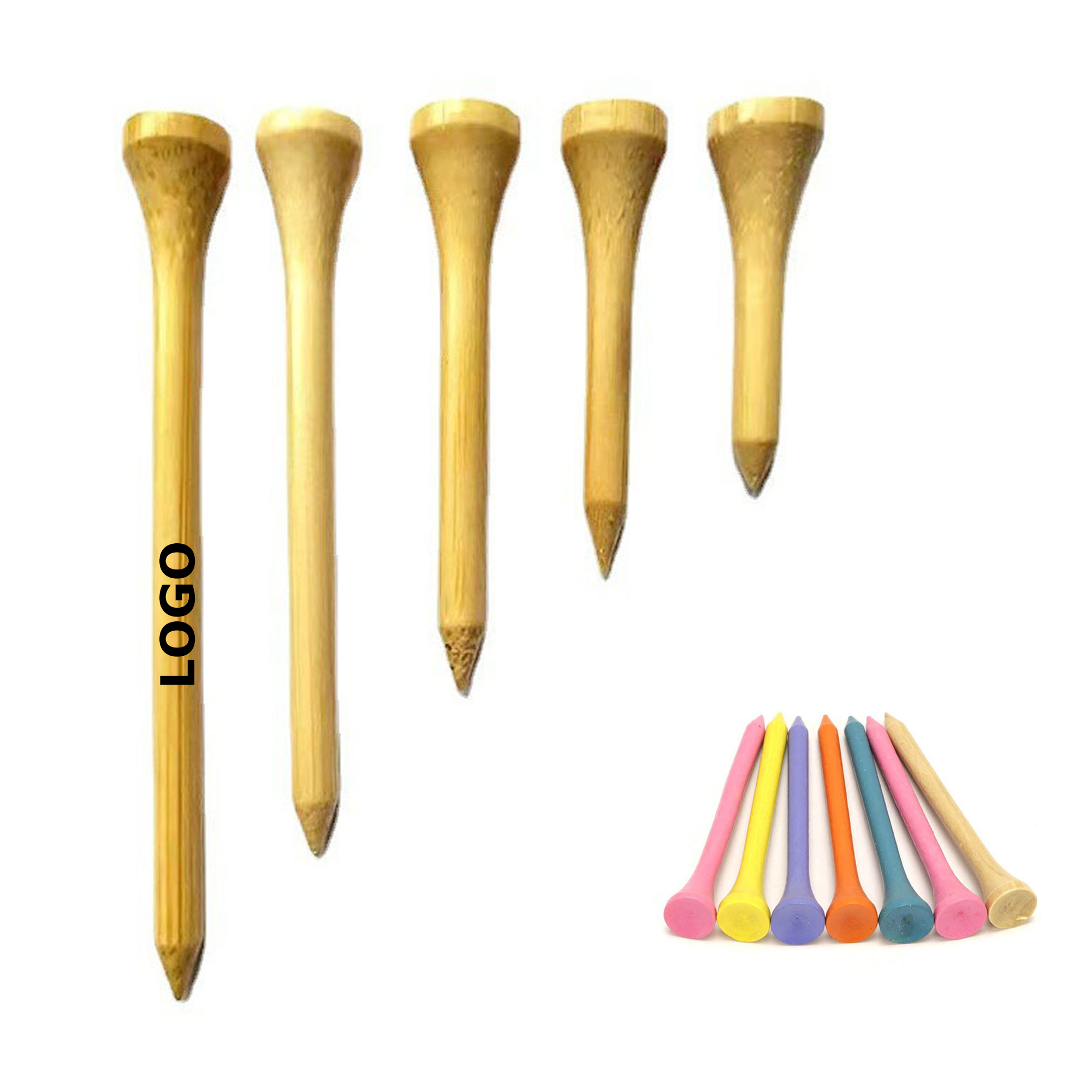 Colorful Wooden Golf Tees With Customizable Logo 2