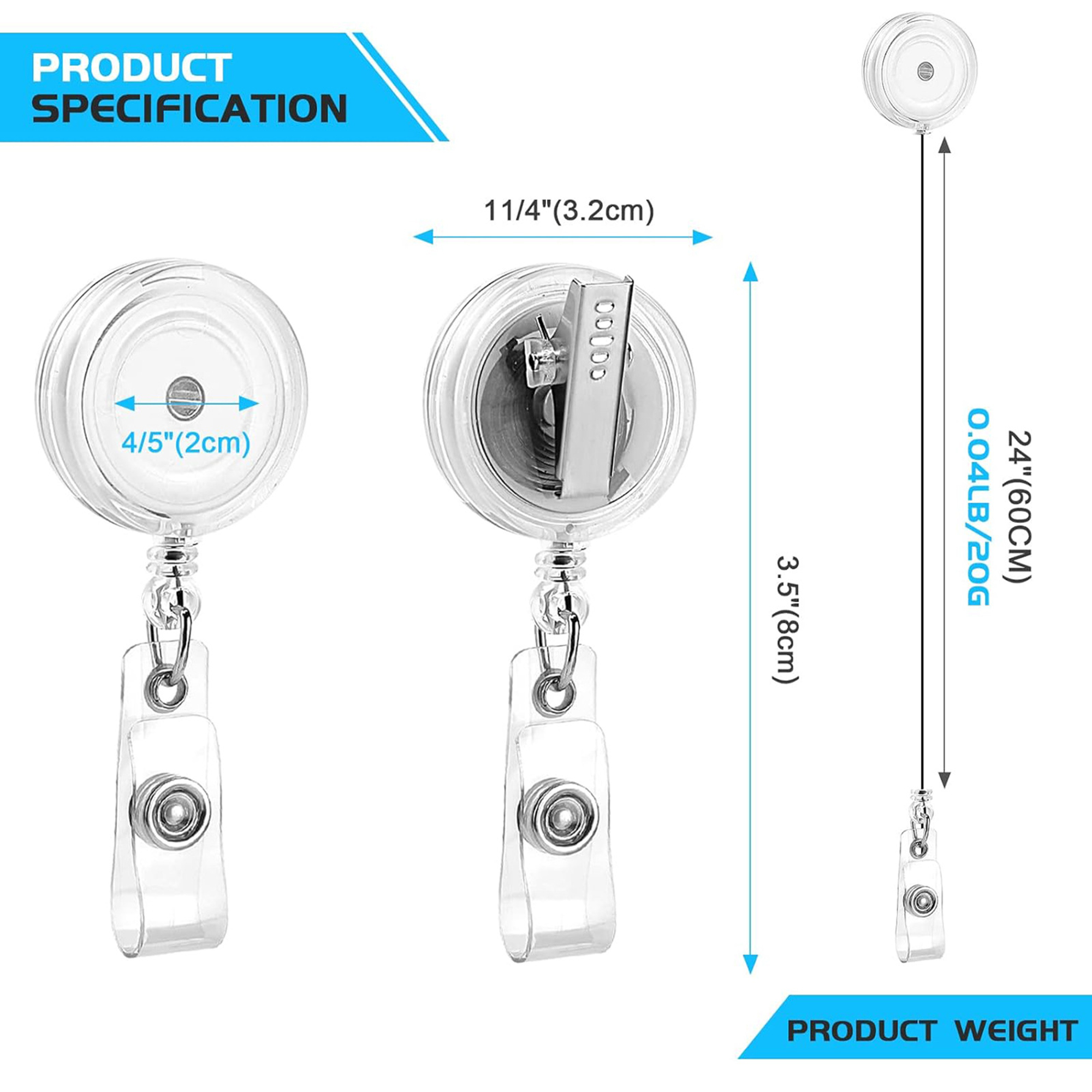 Candy Color Retractable Badge Reel 4
