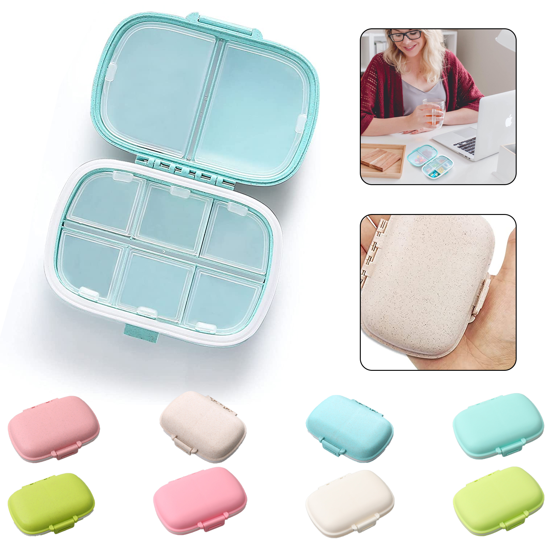 Pill Organizer/8 Compartments Travel 2
