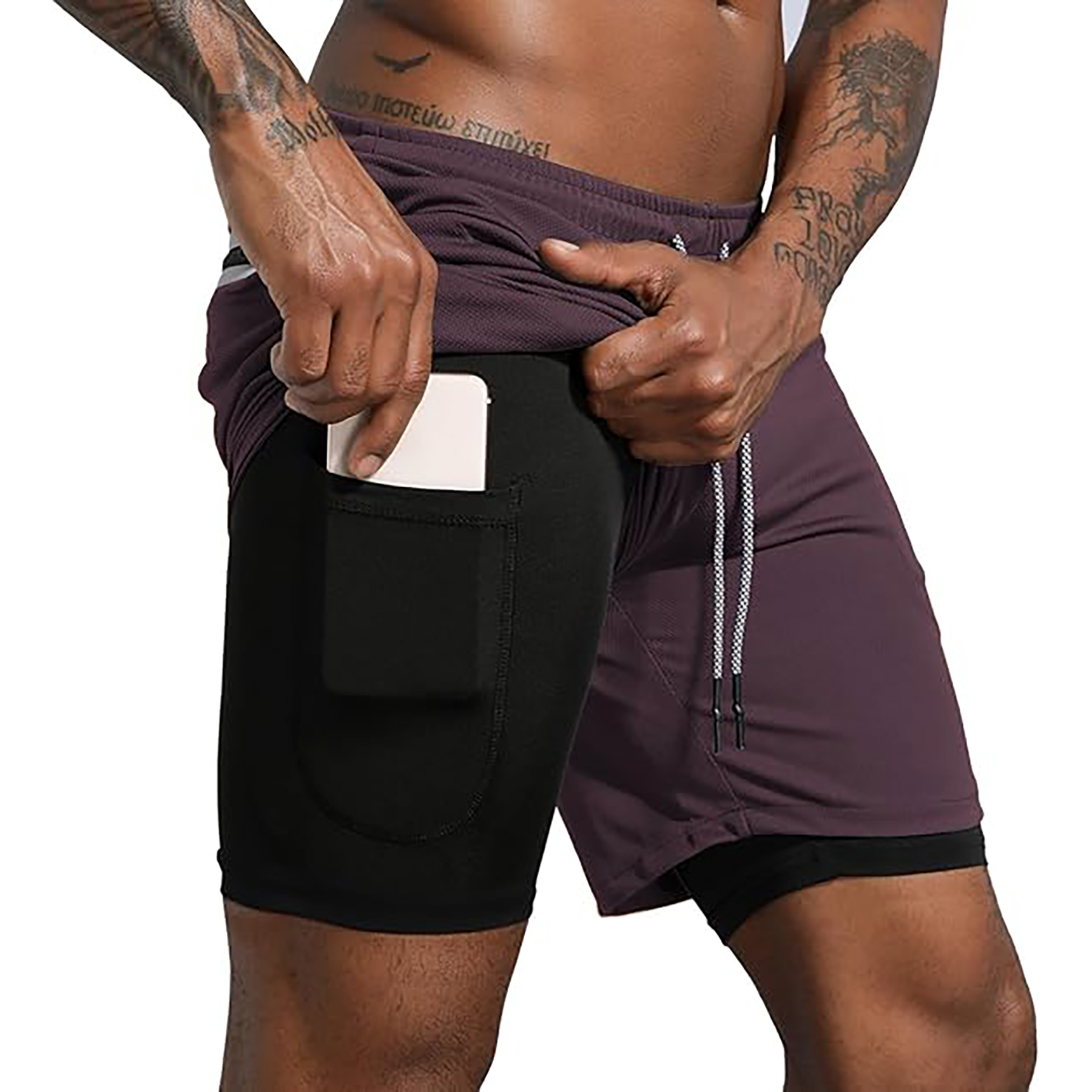 Men's 2 in 1 Workout Running Shorts 9