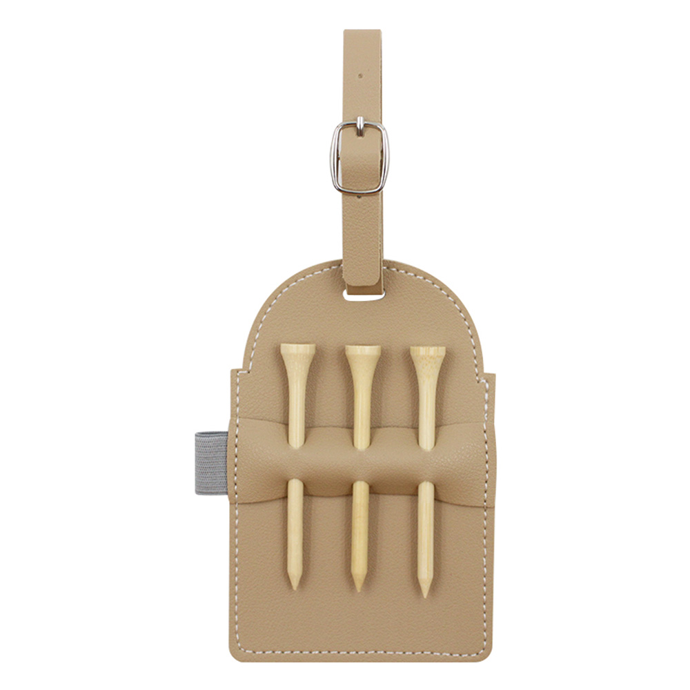 Portable Vegan Leather Golf Tee Bag Holder 5