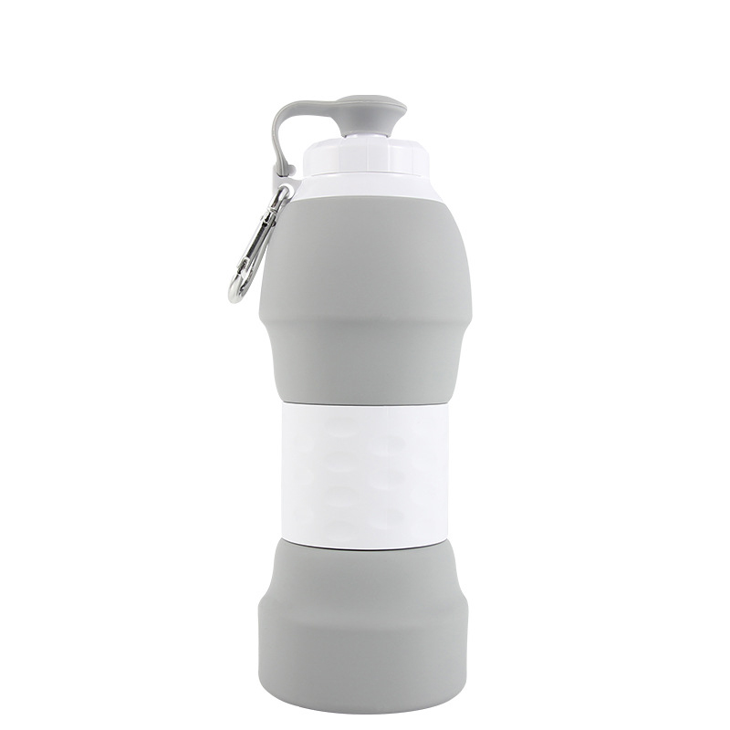 20oz Food Grade Silicone Folding Water Bottle 13