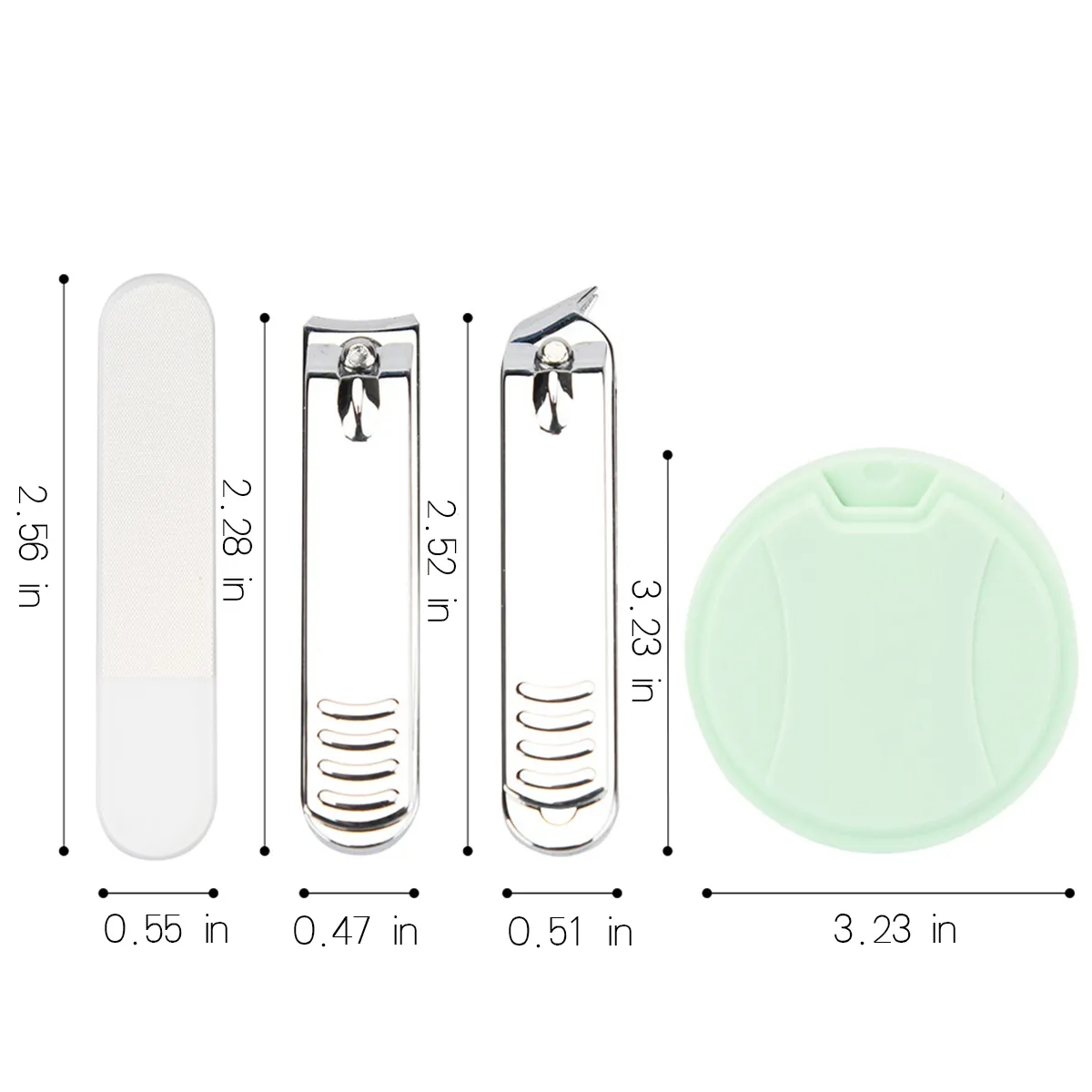 Portable Nail Clippers Stainless Steel Toenail Clippers Set 2