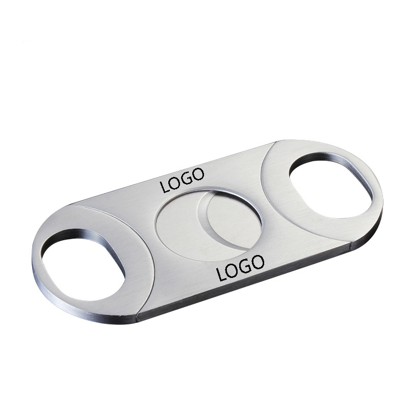 3D Laser Engraved Stainless Steel Hand Cigar Cutter 2