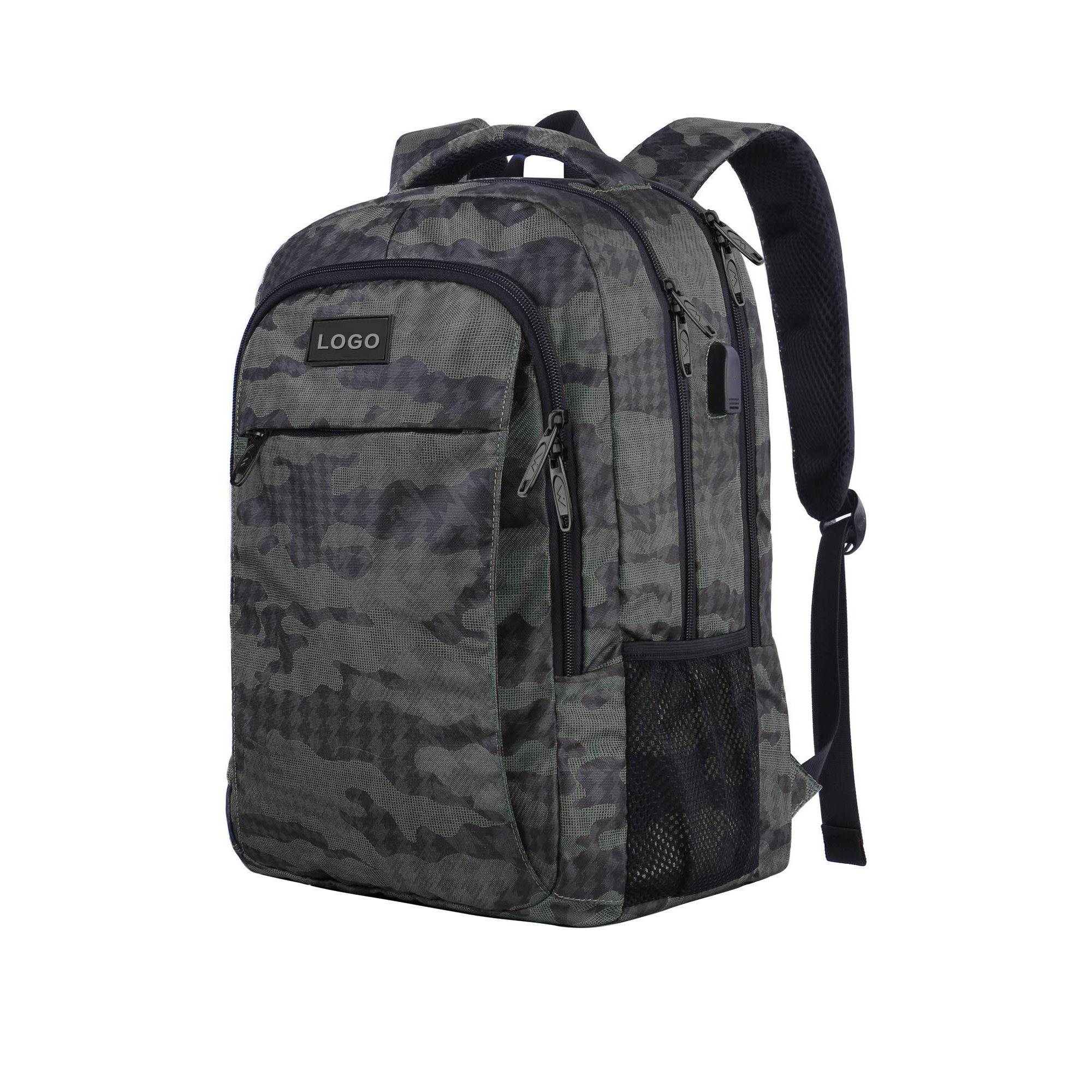Nylon Travel Laptop Backpack With Padded Strap 12