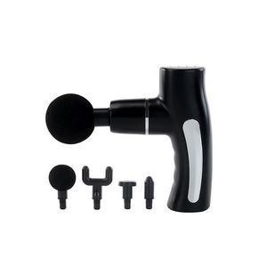 White Muscle Vibration Massager Tool With 5 Heads And 4 Speed Settings 4