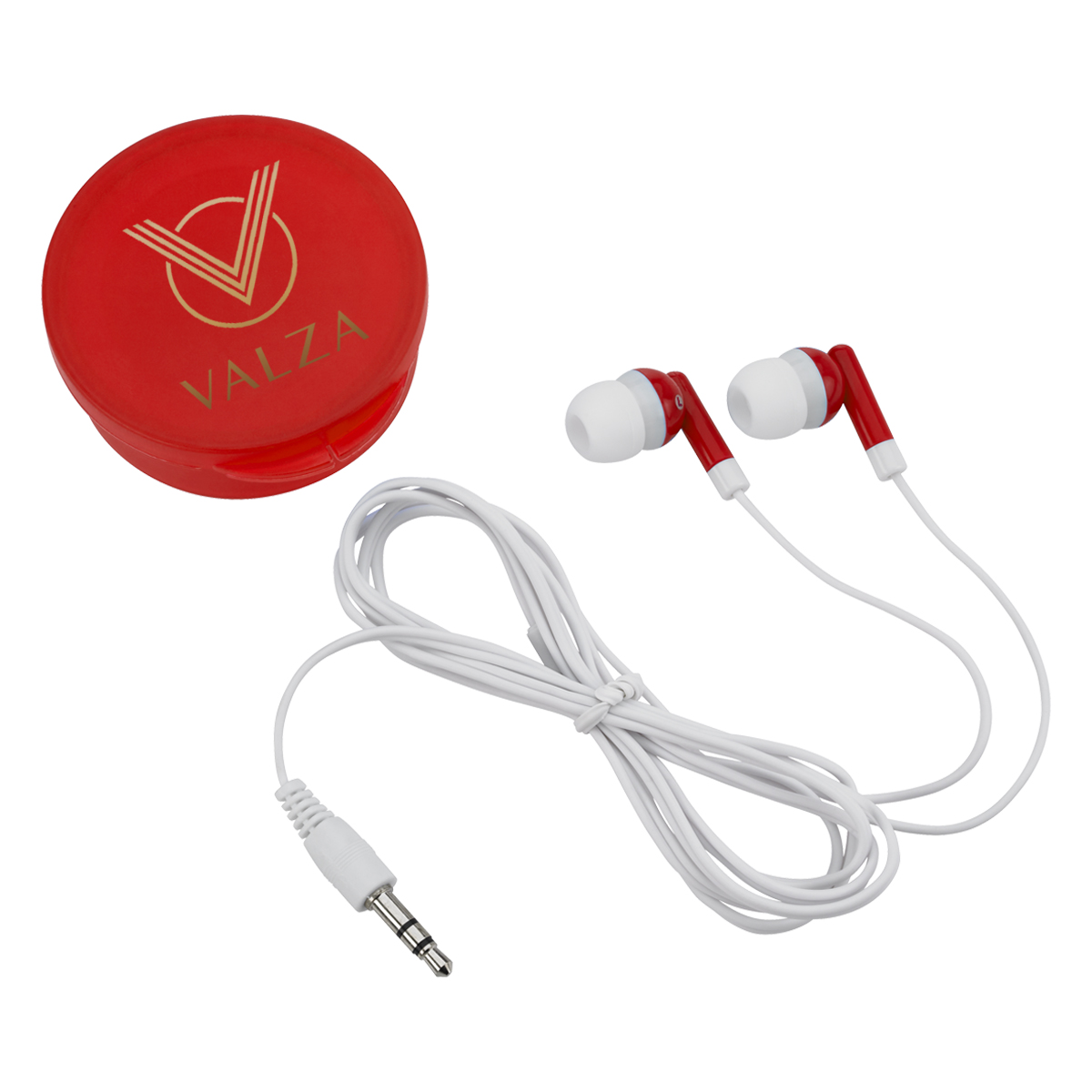 Earbuds In Round Plastic Case 17
