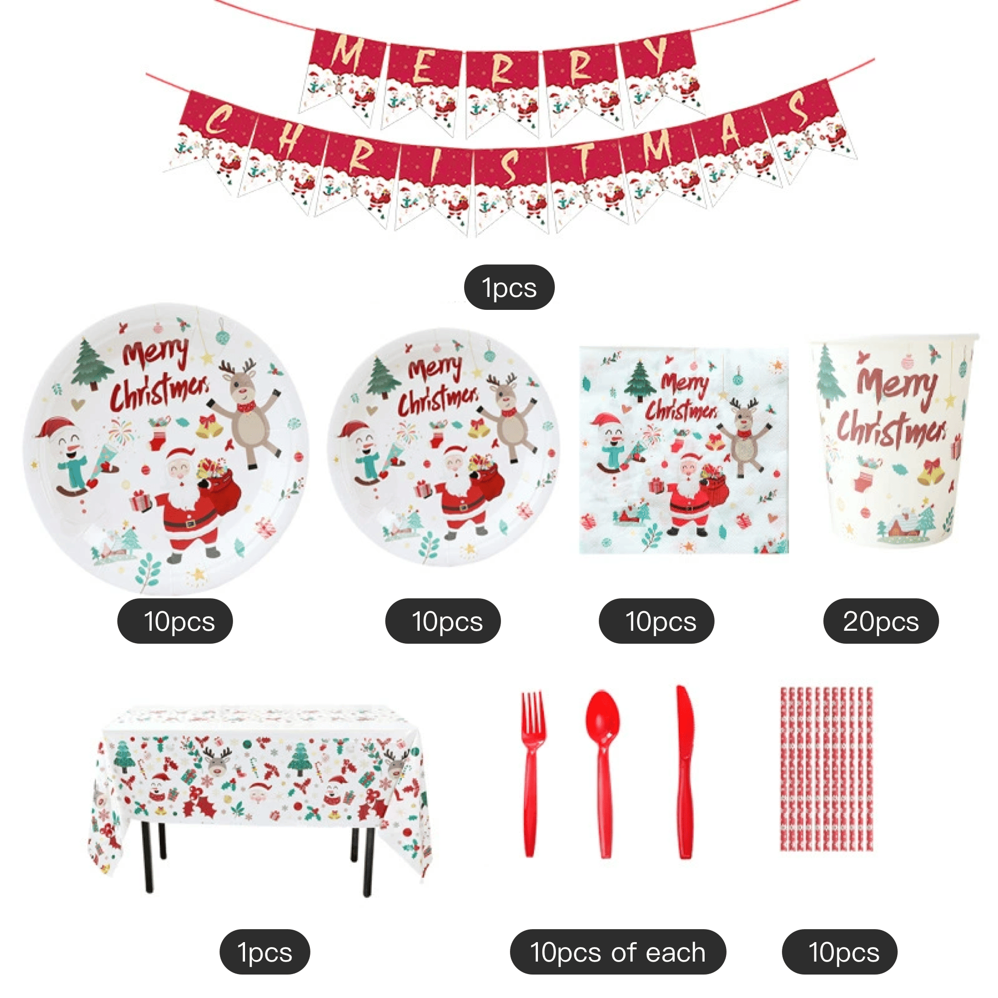 Holiday Party Tableware Set 10