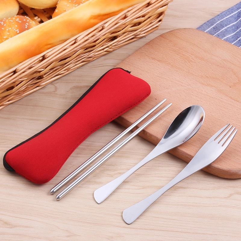 3 Pieces Cutlery Set with Neoprene Case 3