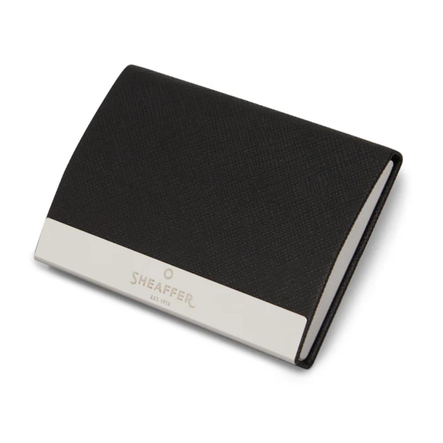 SHEAFFER® Executive Gift Set Glossy Black 300 Ballpoint Pen with Business Card Holder 5