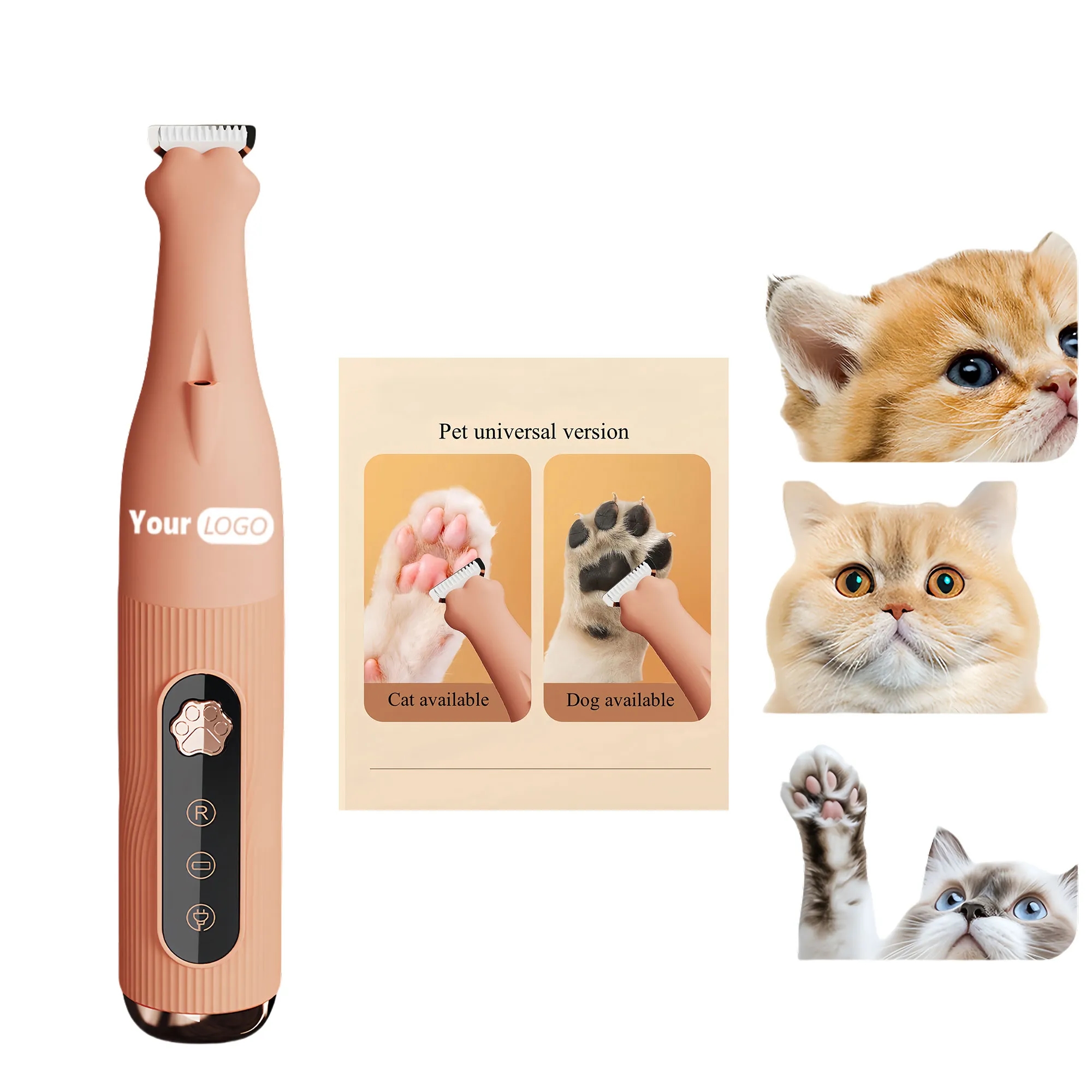 Multifunction Pet Clipper With LED Light And Ceramic Blade 4