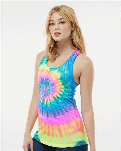 Women's Tie-Dyed Racerback Tank Top - 3400 23