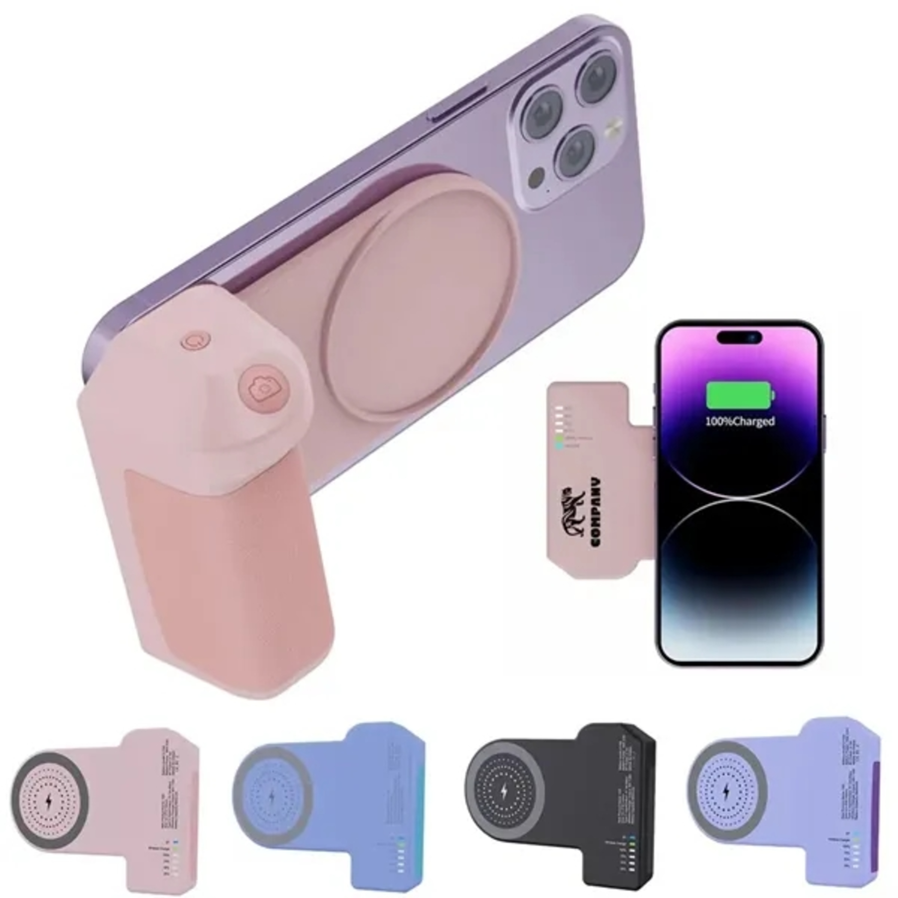 Mobile Phone Selfie Handle with Magnetic Charger 2