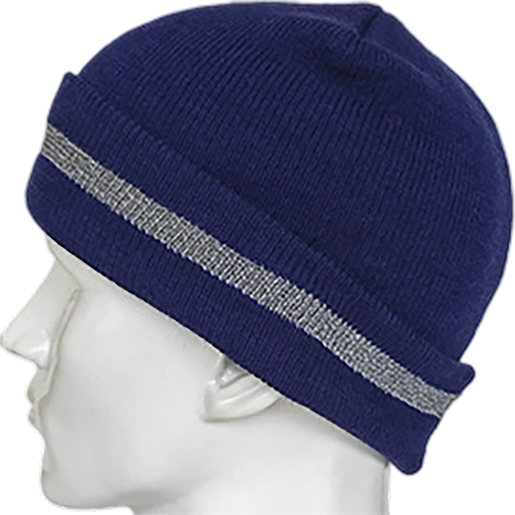 Reflective Knit Beanie With Woven Label 7" x 11" 8