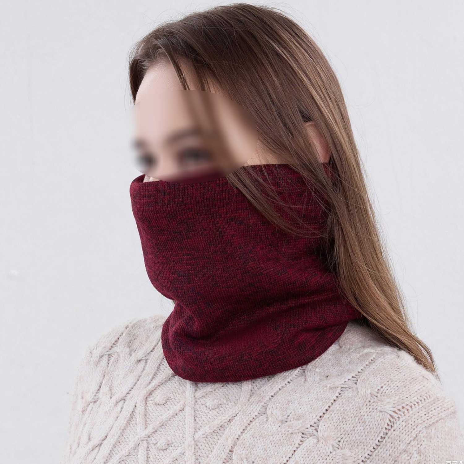 Unisex Polyester Thick Windproof Neck Warmer Thermal Scarf 13