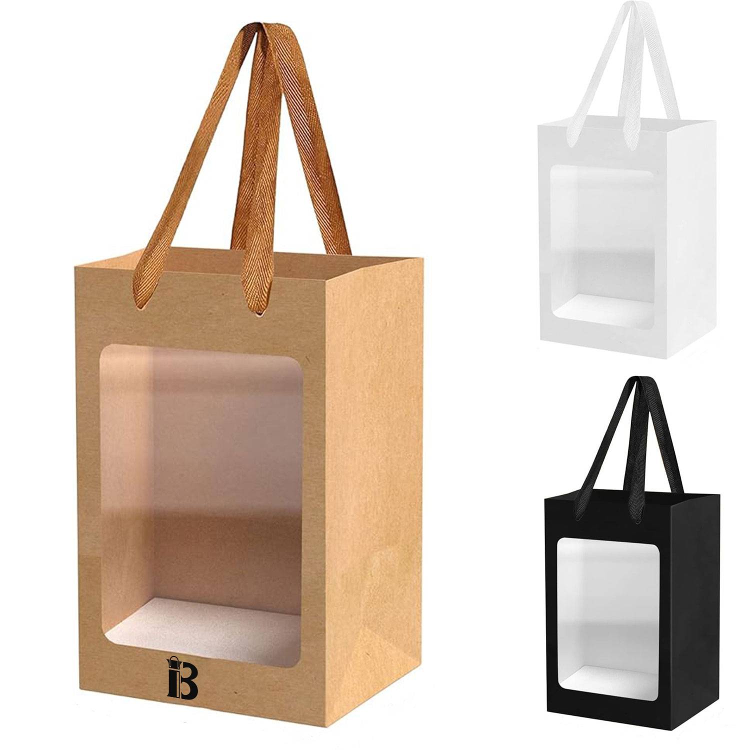 Eco Friendly Paper Bags w/ Clear Window for Flowers Gifts 14