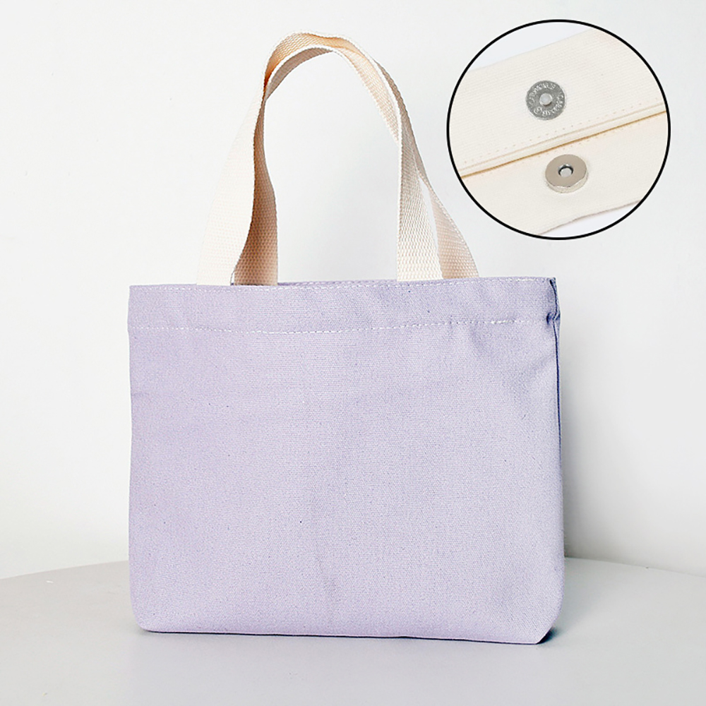 Canvas Tote Bags with Magnetic Snap, custom tote bag with logo imprint 3